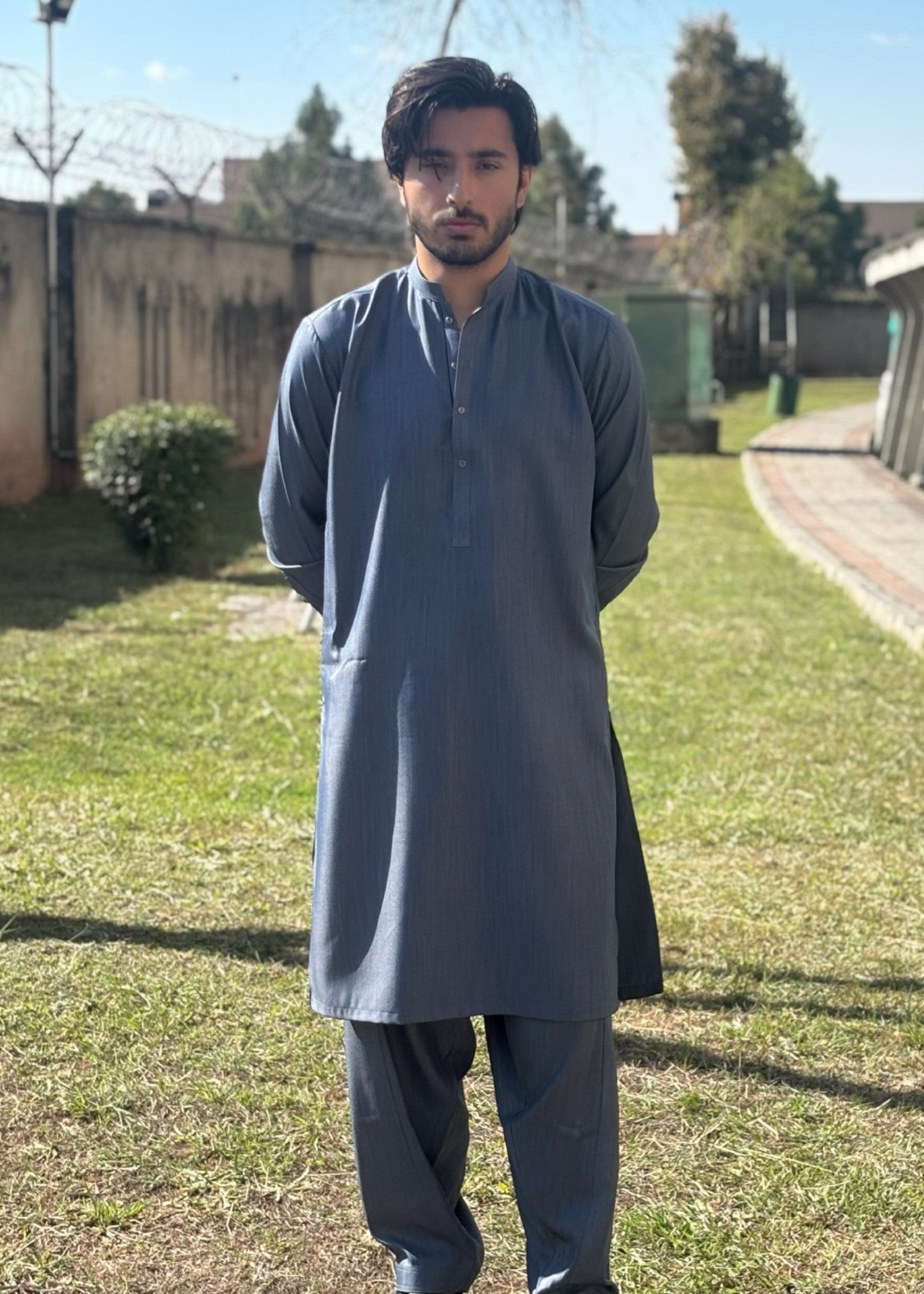wash & wear Shalwar Kameez in Blue