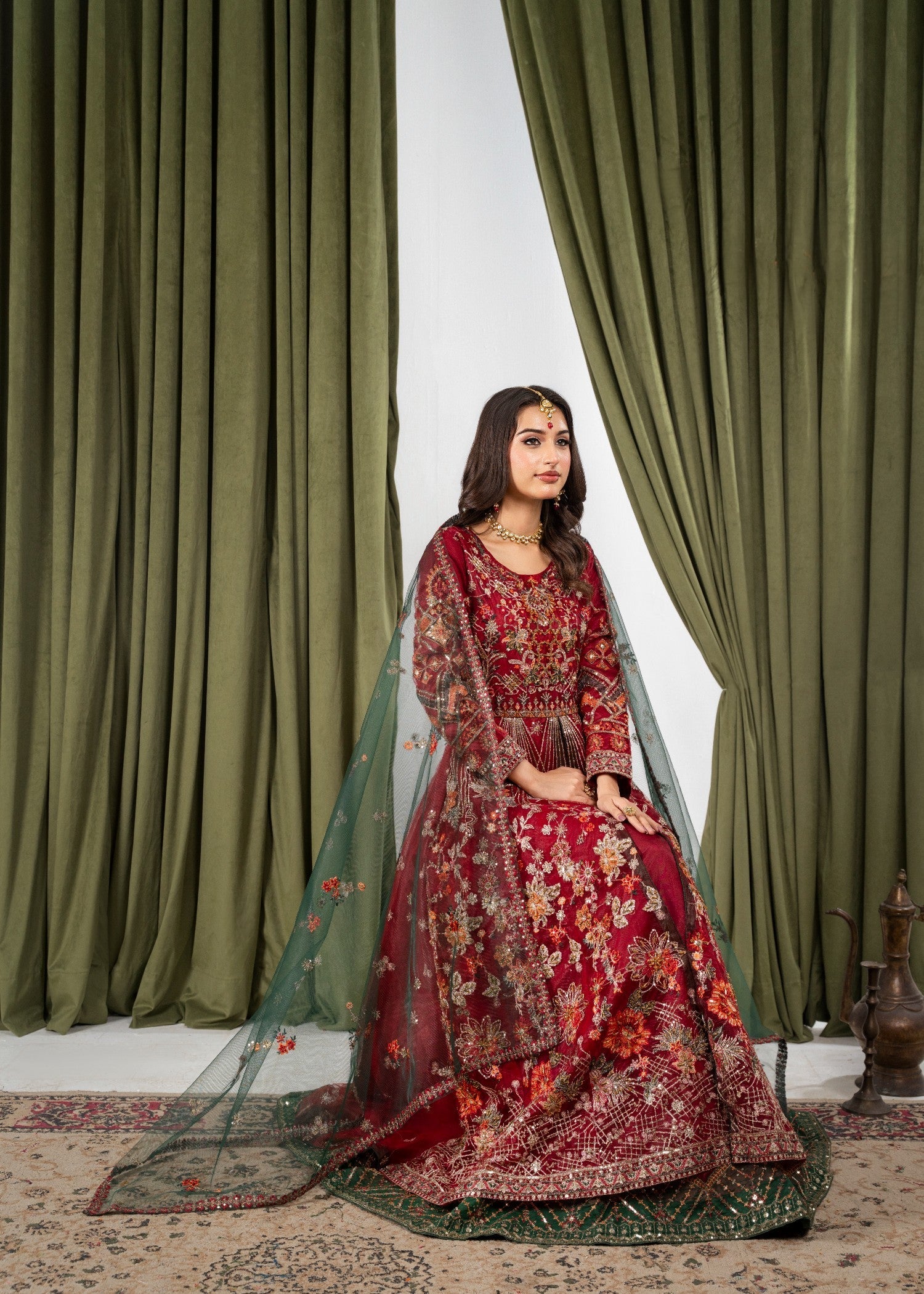 net Maxi in Maroon