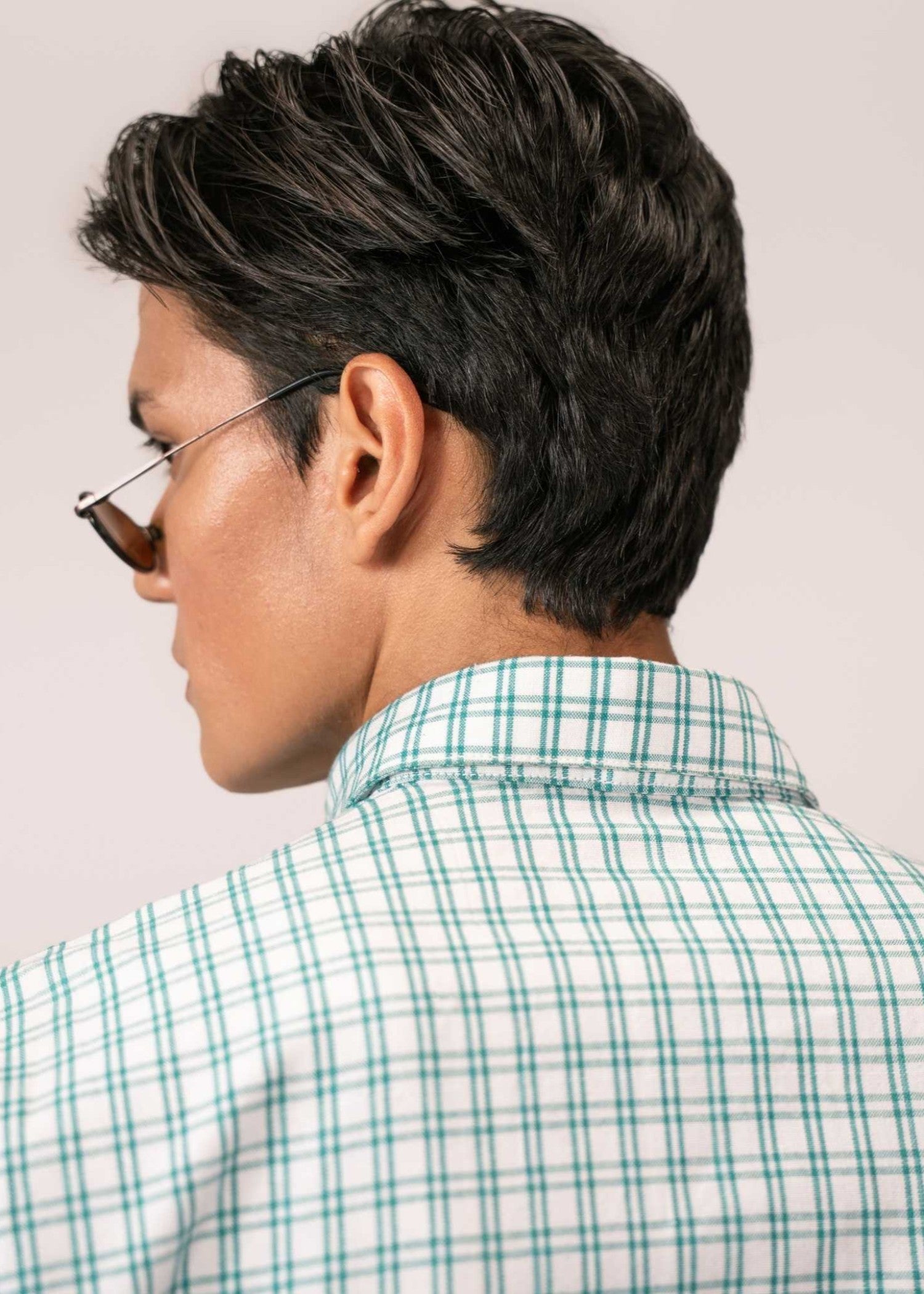 cotton Casual Shirt in Pacific blue