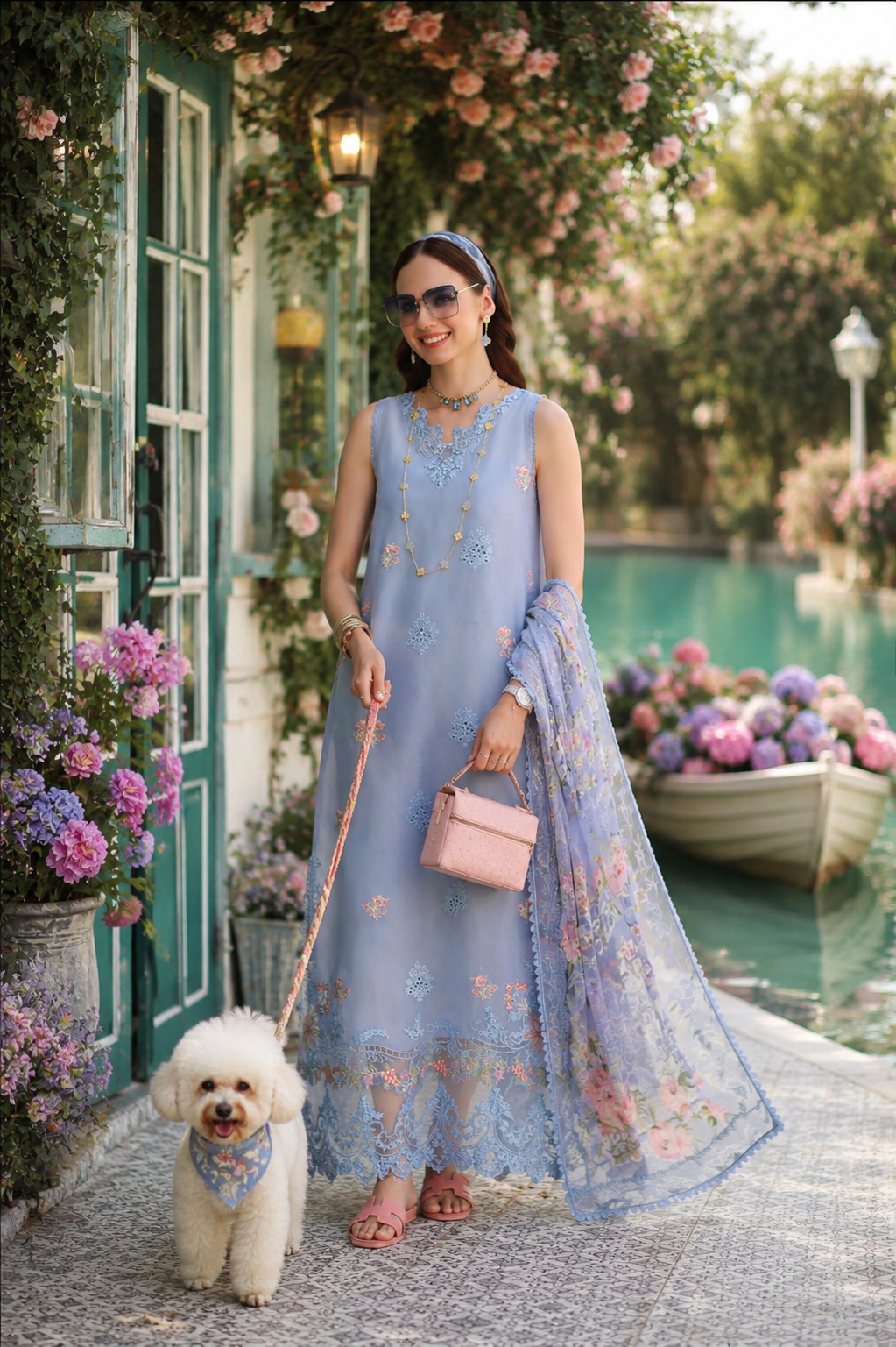 Noor Eid Printskhas Lawn – D1 – Frozen Mist