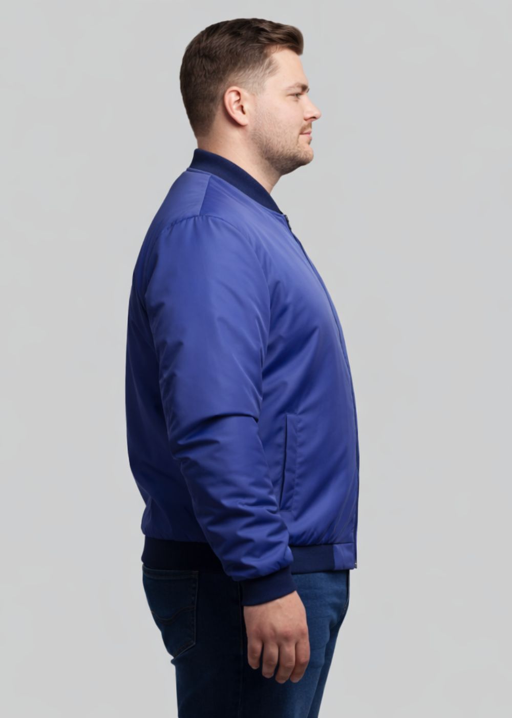 polyester Jacket in Royal blue