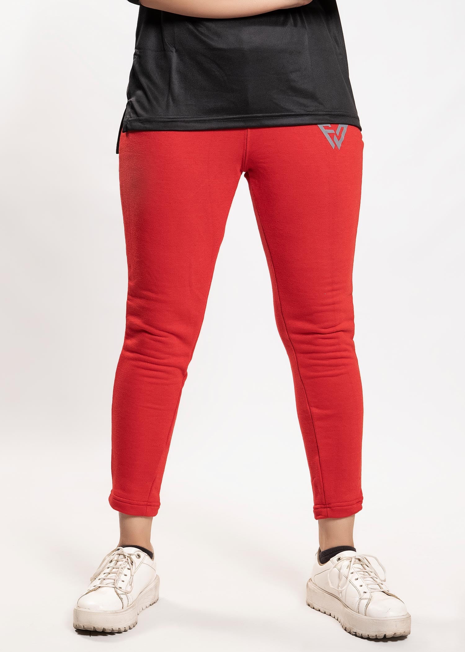 terry Trousers in Blood red