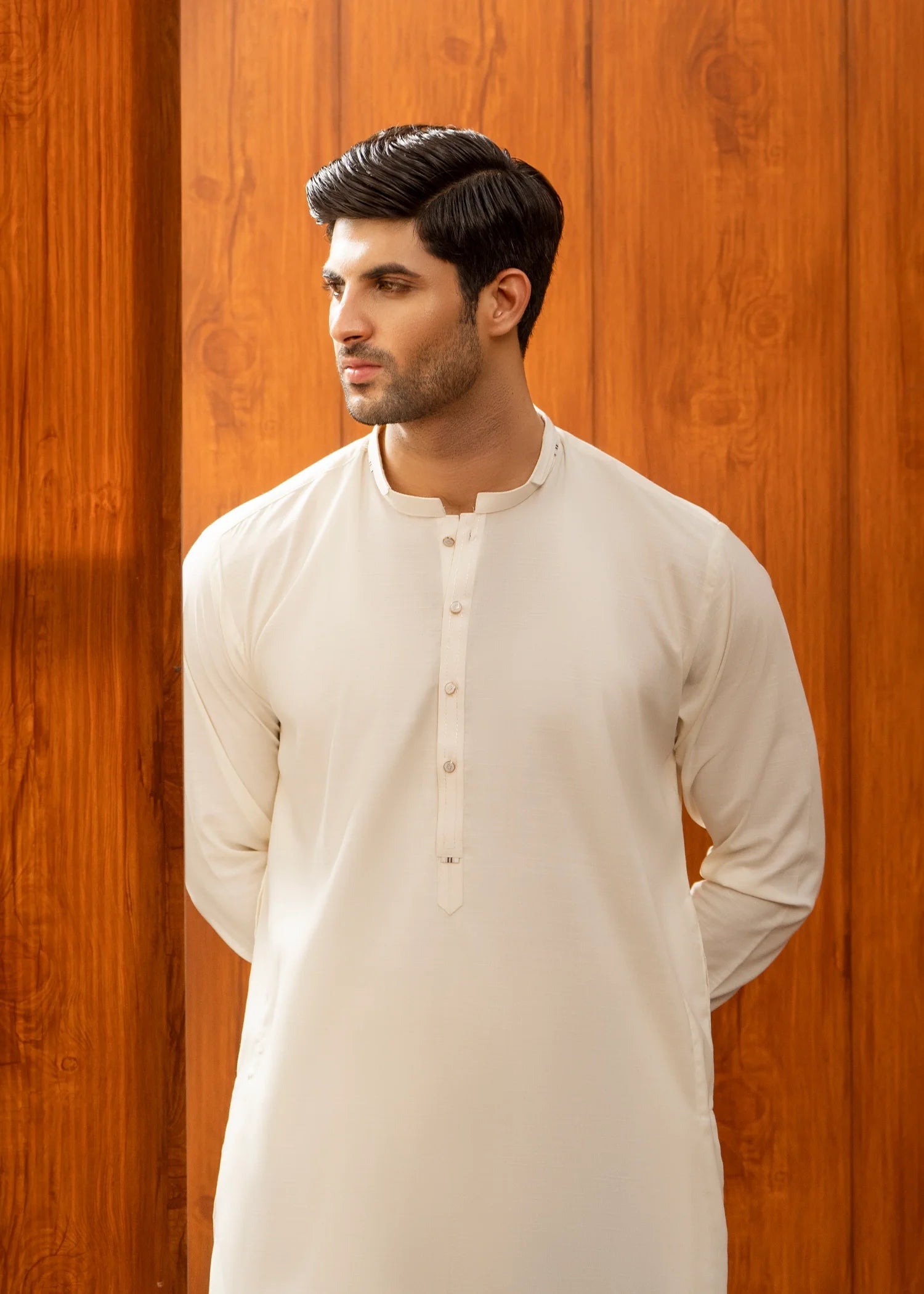 wash & wear Shalwar Kameez in Cream