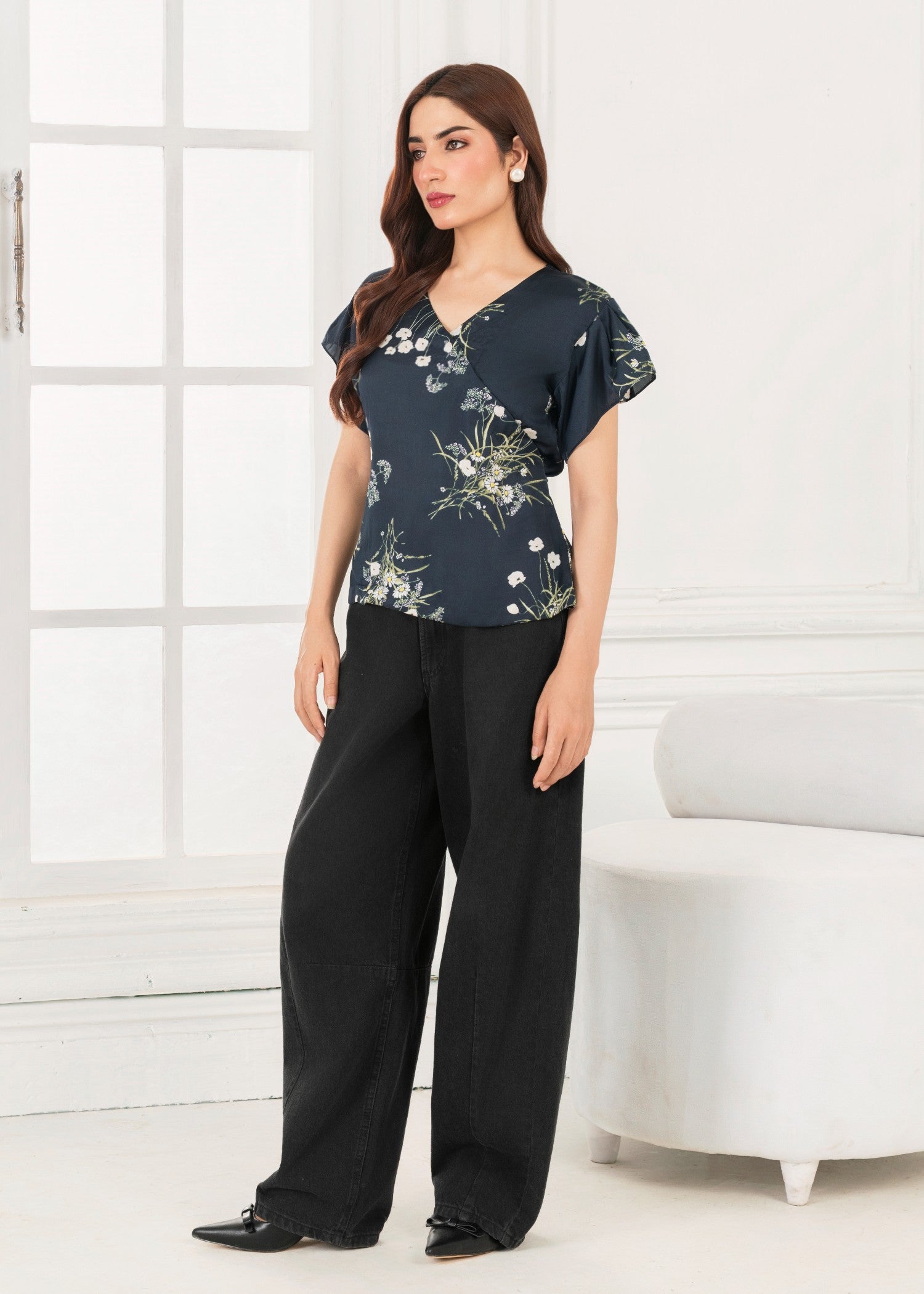 charmuse/shamooz Blouse in Navy blue