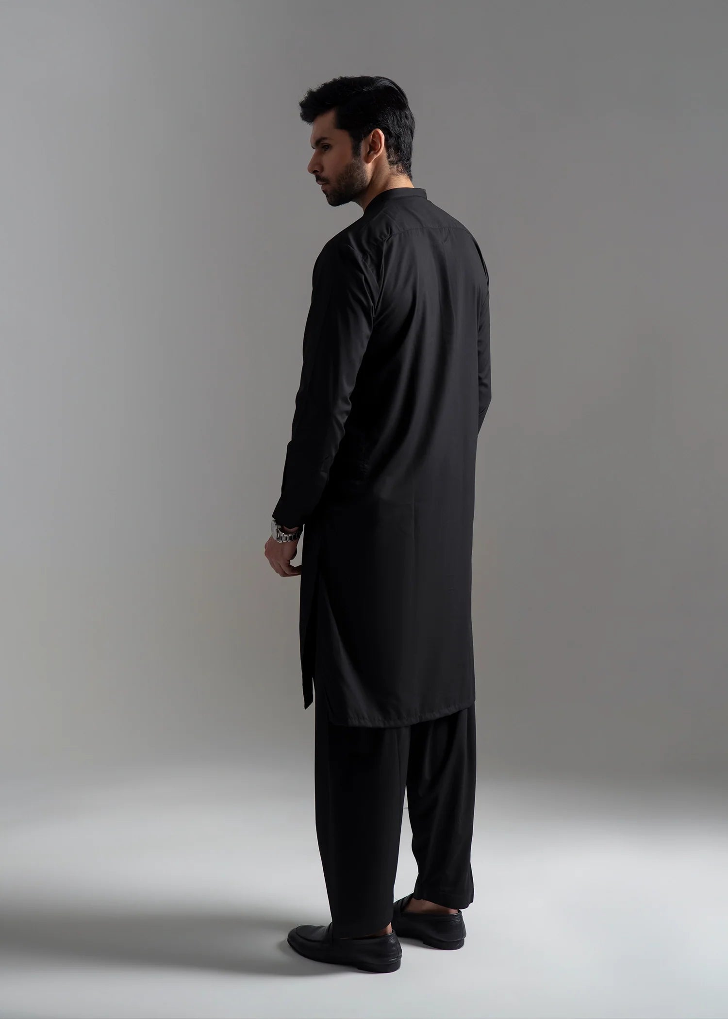 wash & wear Shalwar Kameez in Black by Black Pearl