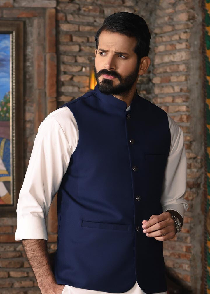 suiting Waistcoat in Navy blue
