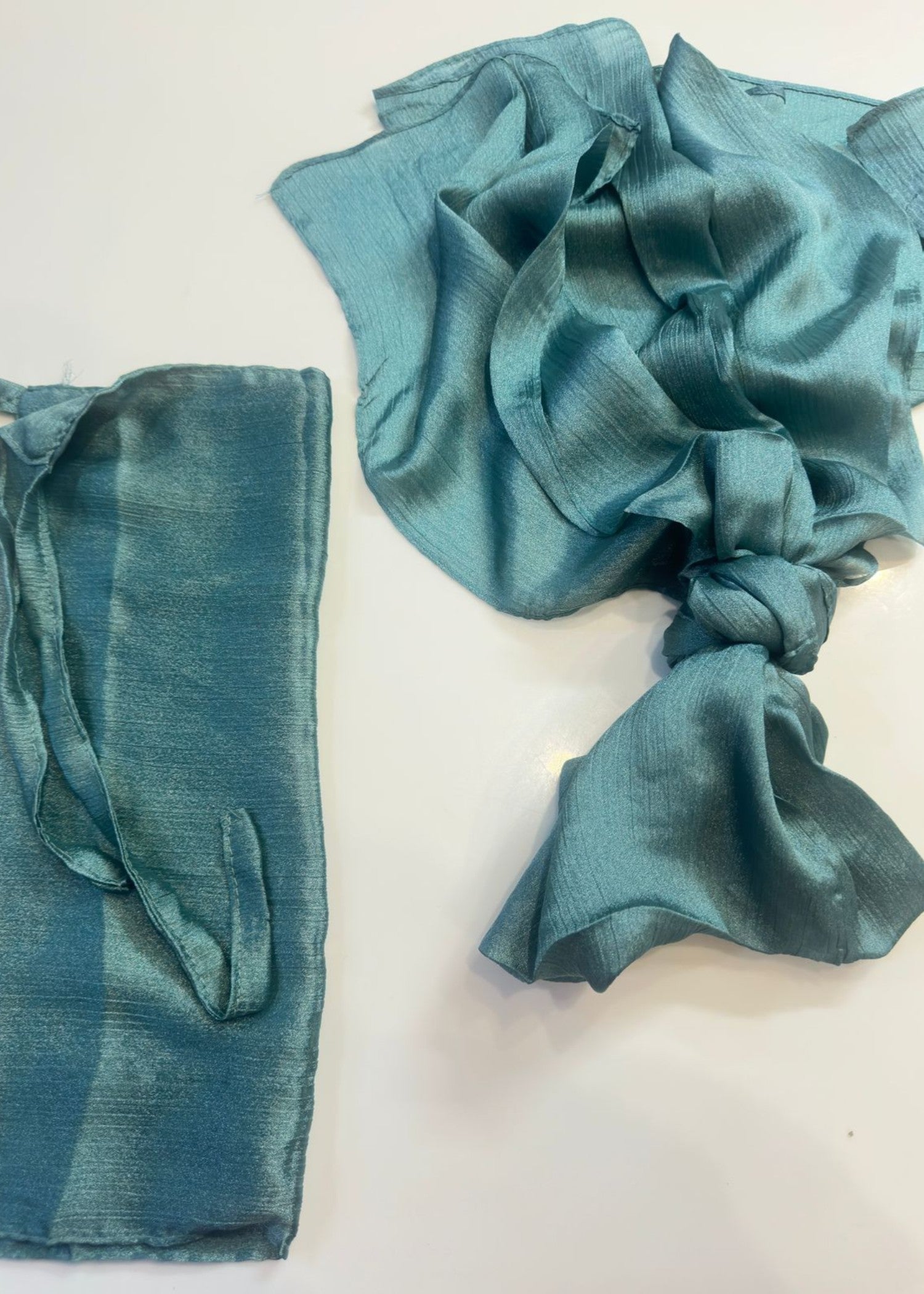 banarsi silk Hijab in Sea green