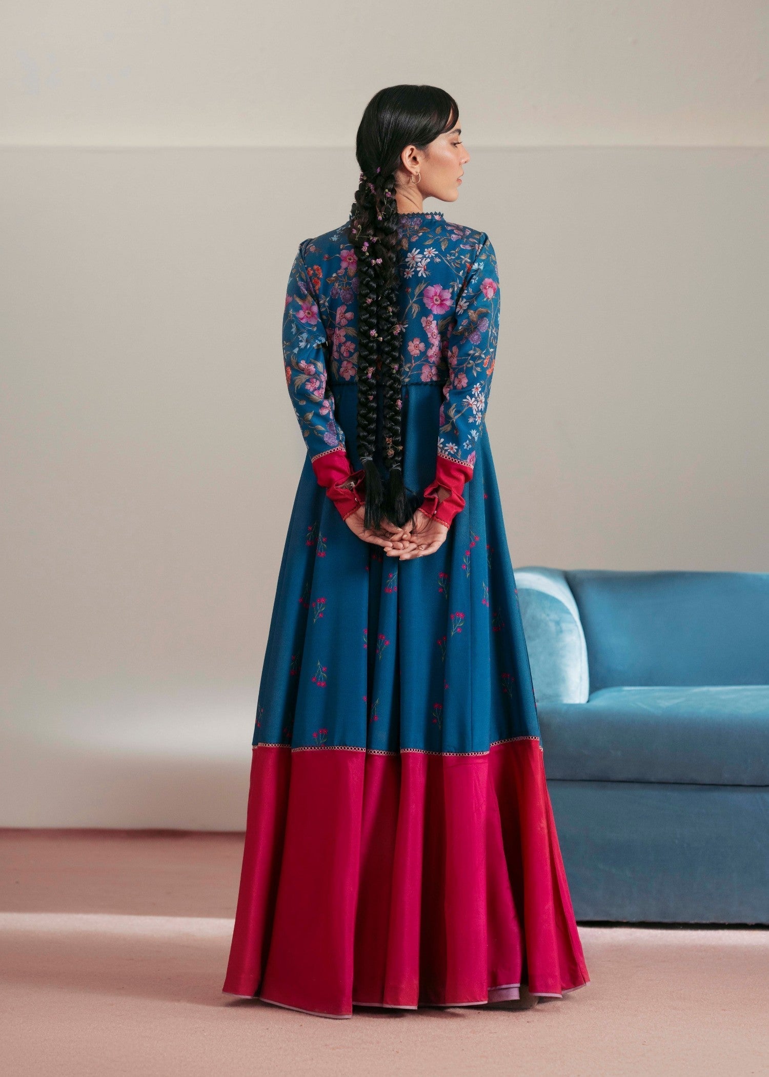 poly lawn Maxi in Teal