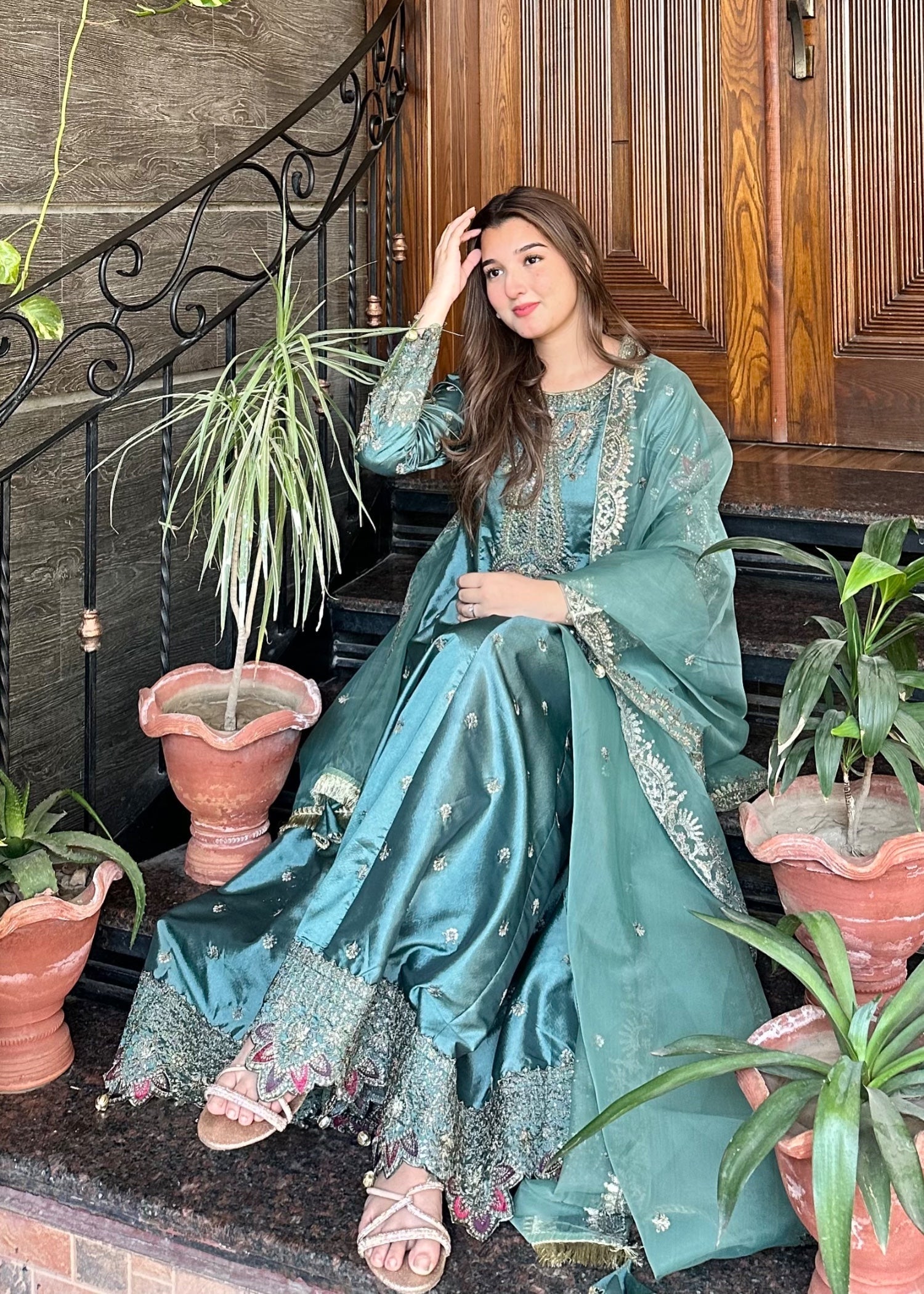 silk Maxi in Frost blue