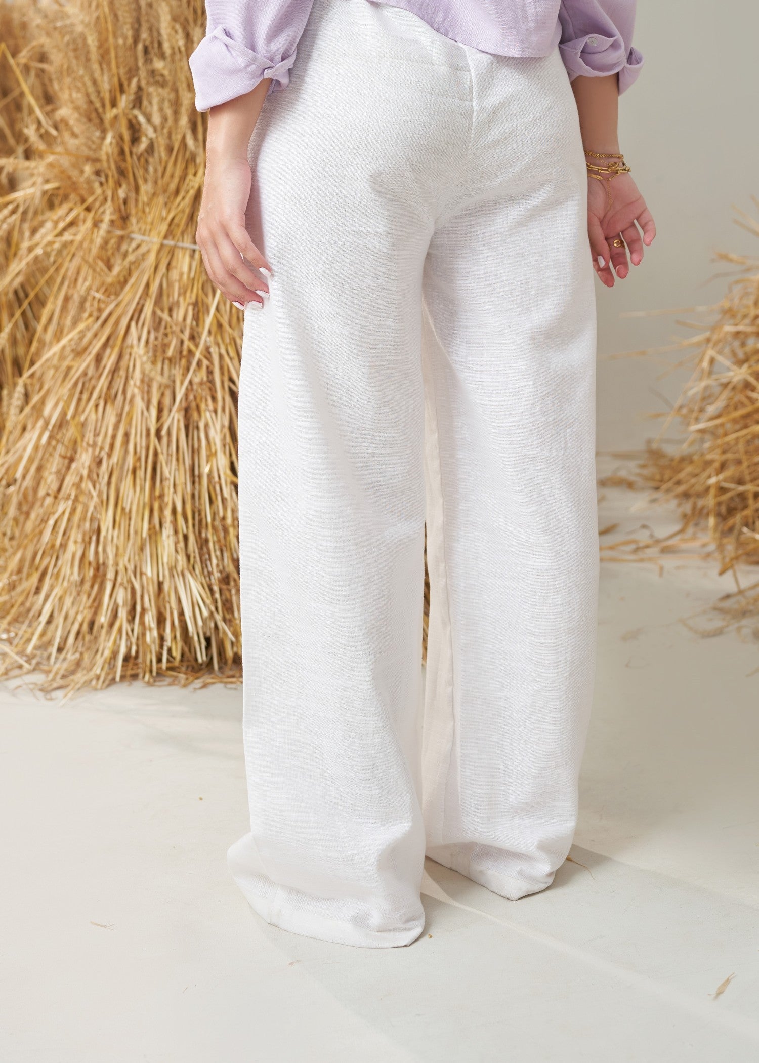linen Pants in White