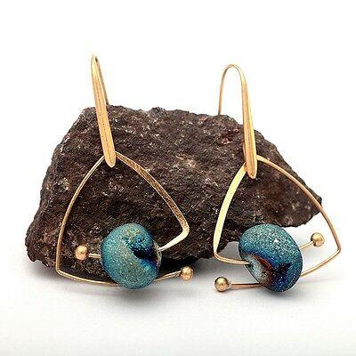 Vintage Natural Crystal Stone Earrings