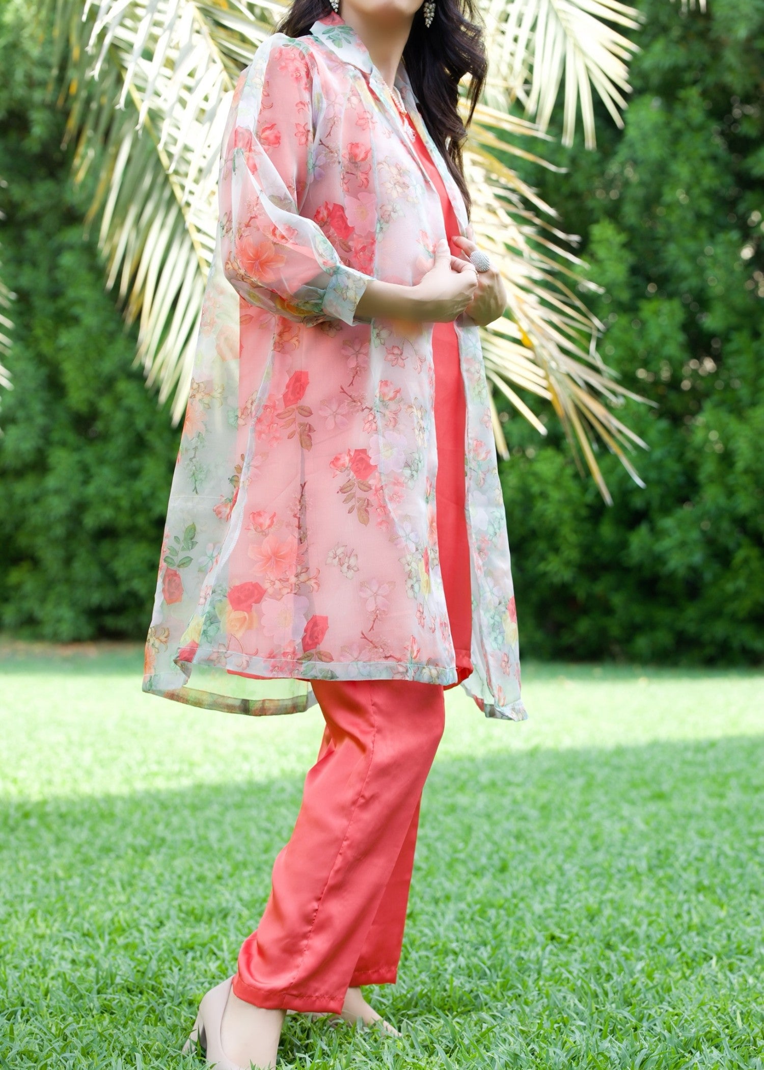 silk Gown in Taffy pink