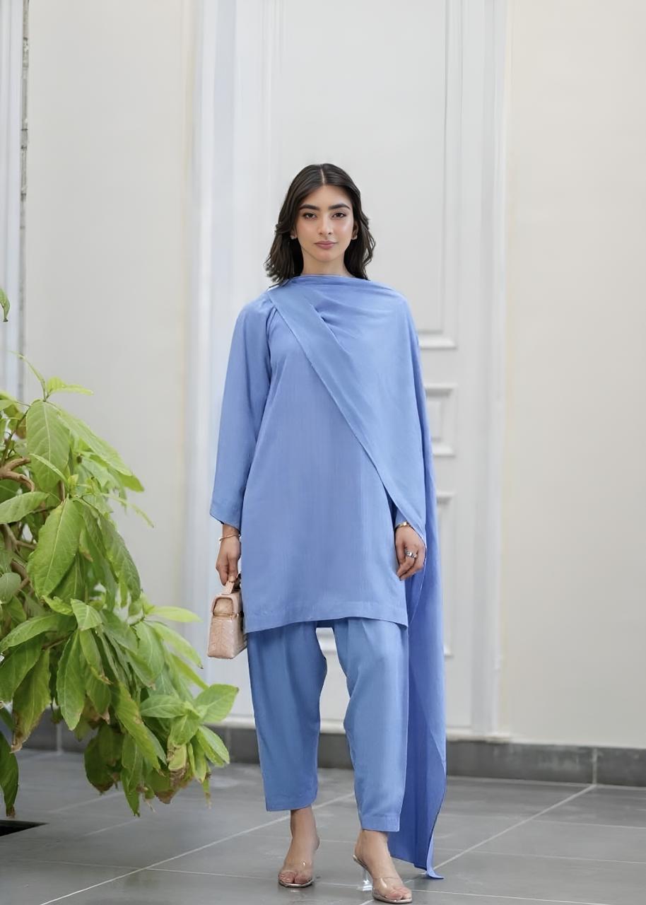 irish linen Co Ord Sets in Powder blue