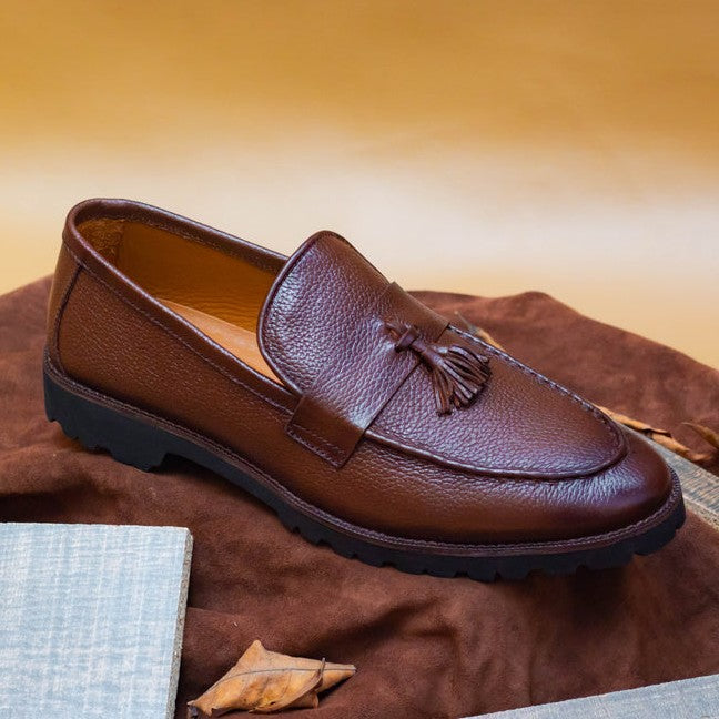 Loafers in Brown by - High Quality Women Loafers XJT5535