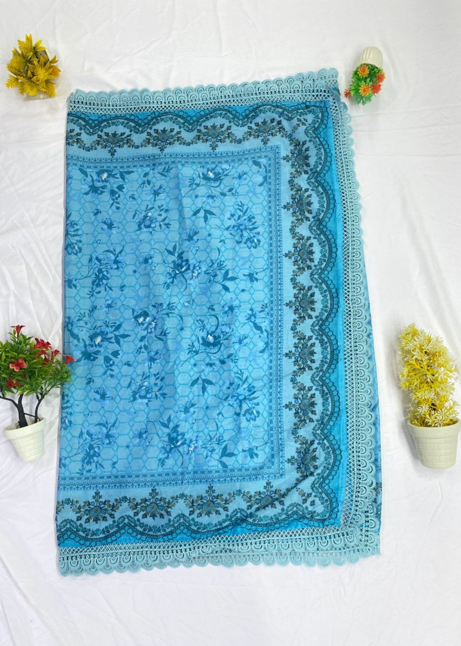 lawn Kurta Set in Aquamarine