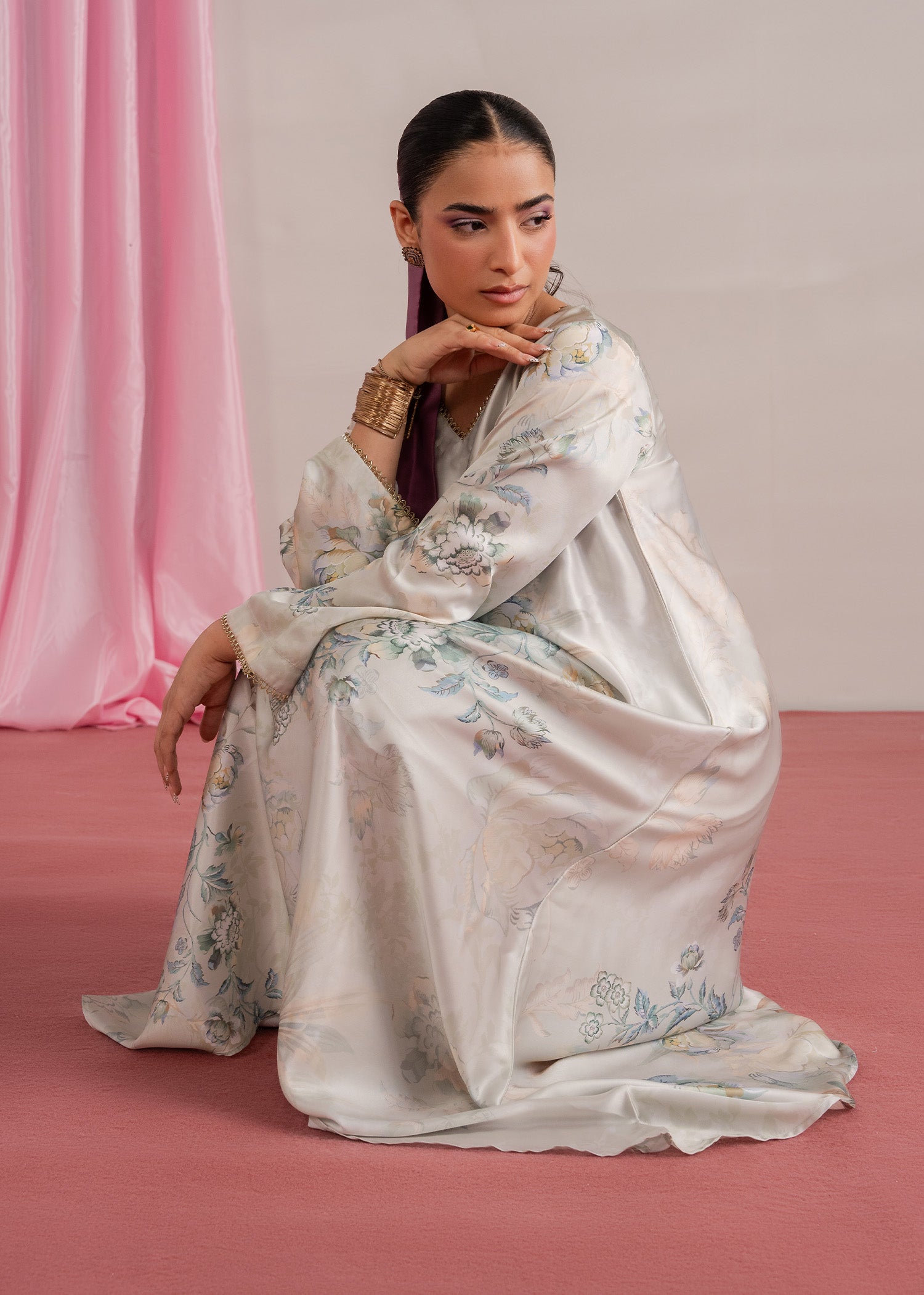 charmuse/shamooz Pishwas in Light grey