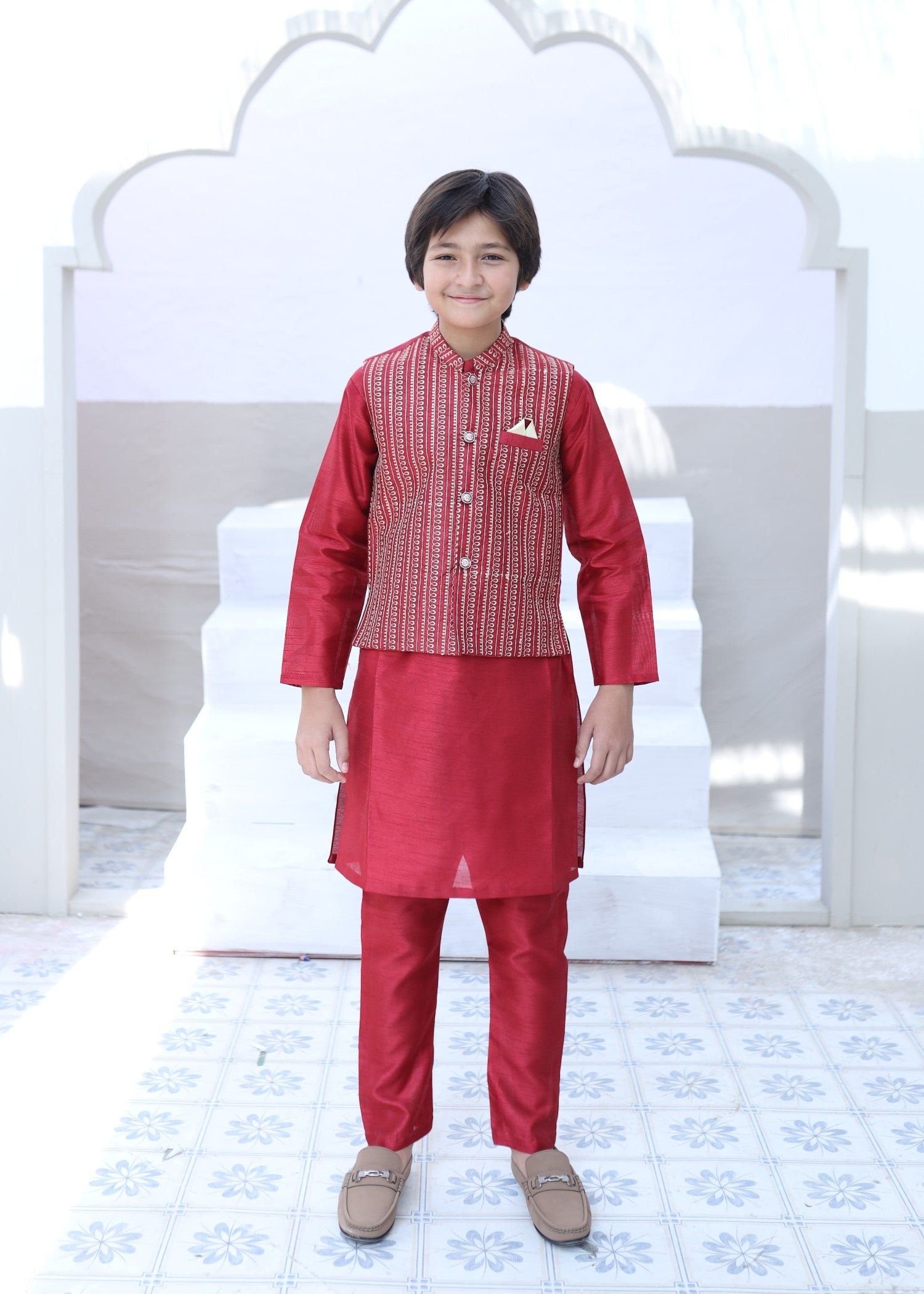 suiting Waistcoat in Scarlet