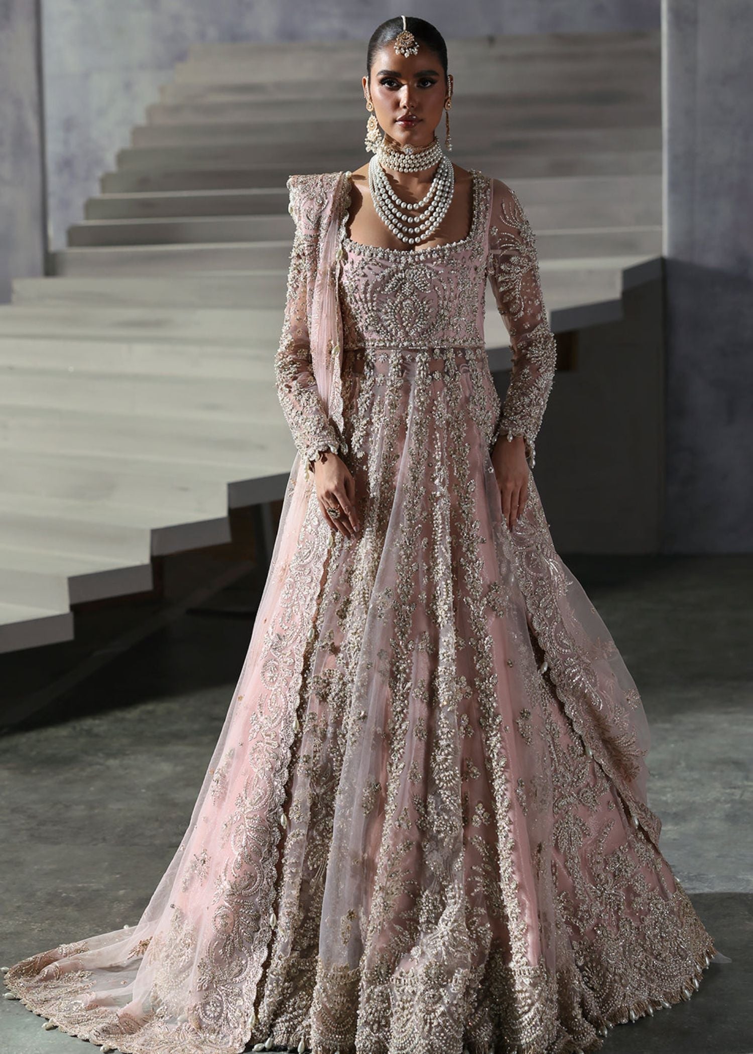 net Maxi in Peach pink