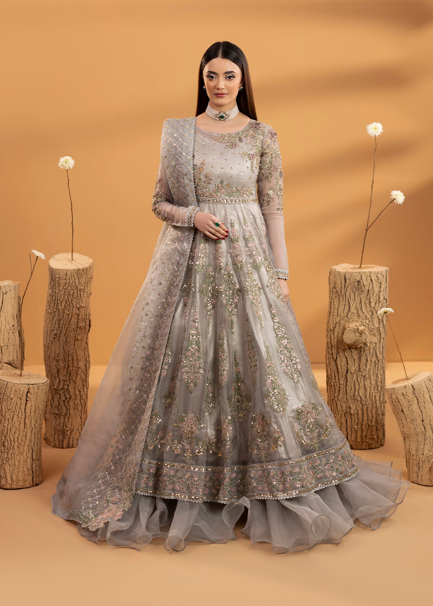 organza Maxi in Grey