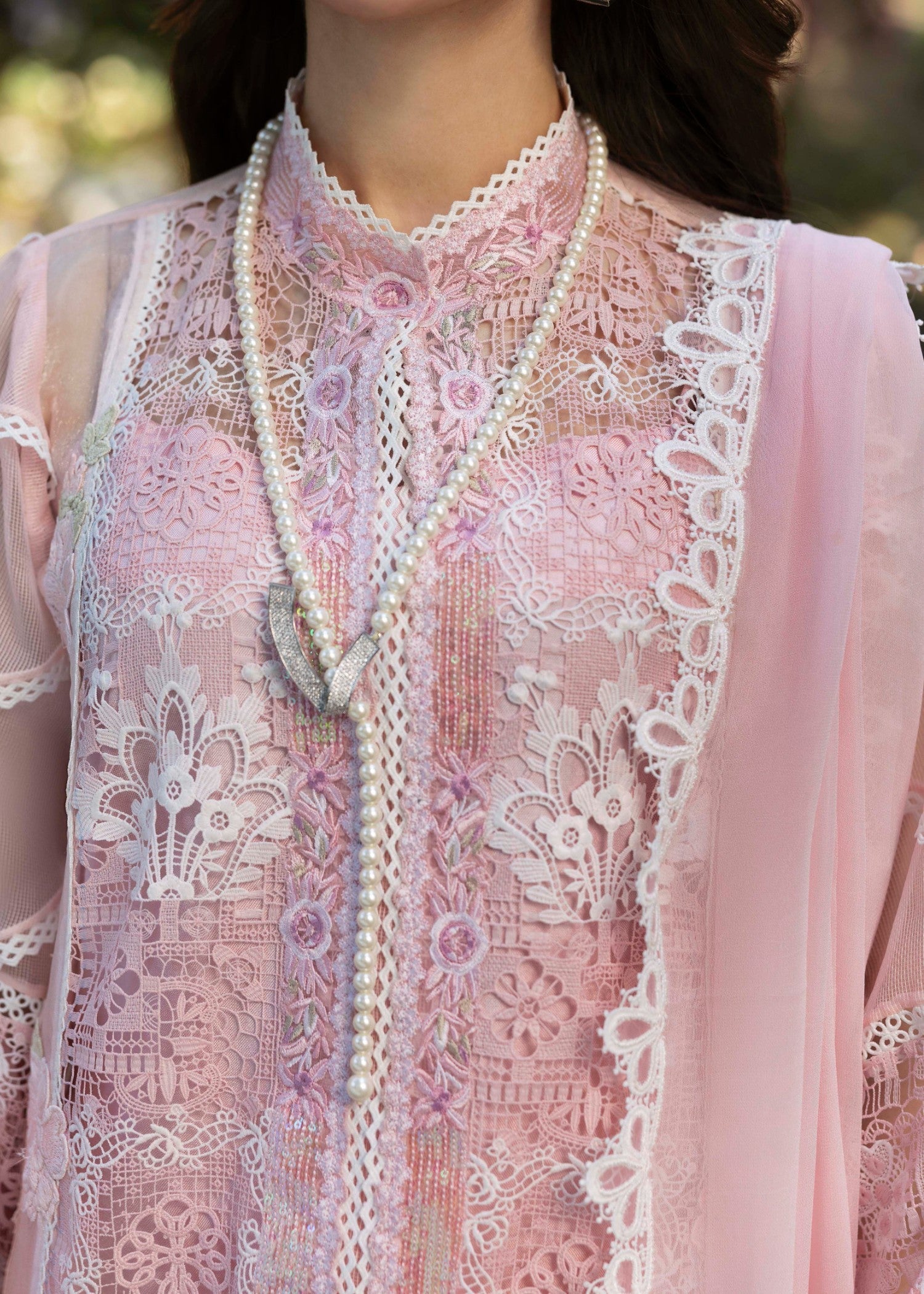 voile Unstitched in Baby pink