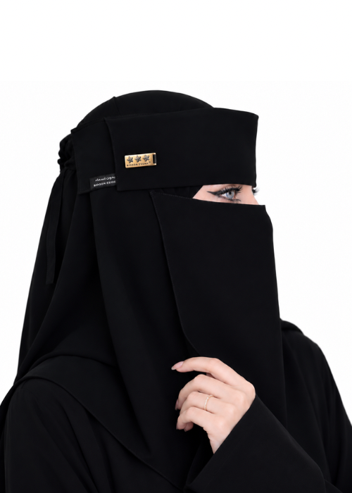 chiffon Veil in Jet black