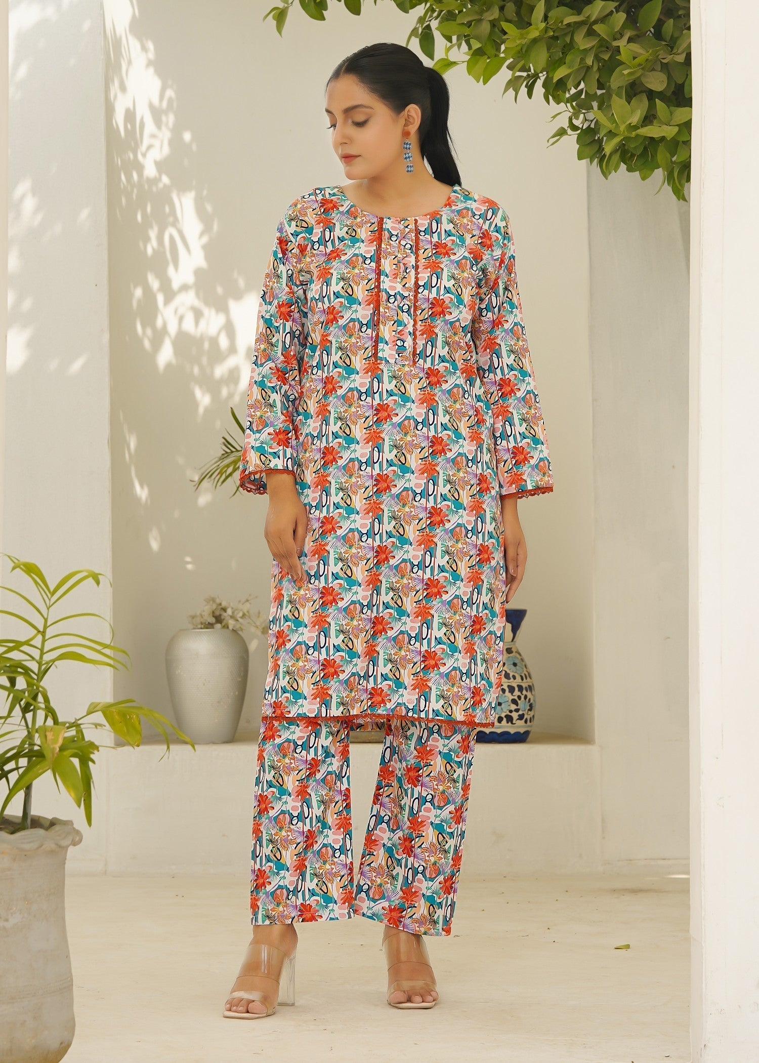 cotton satin Co Ord Sets in Multi