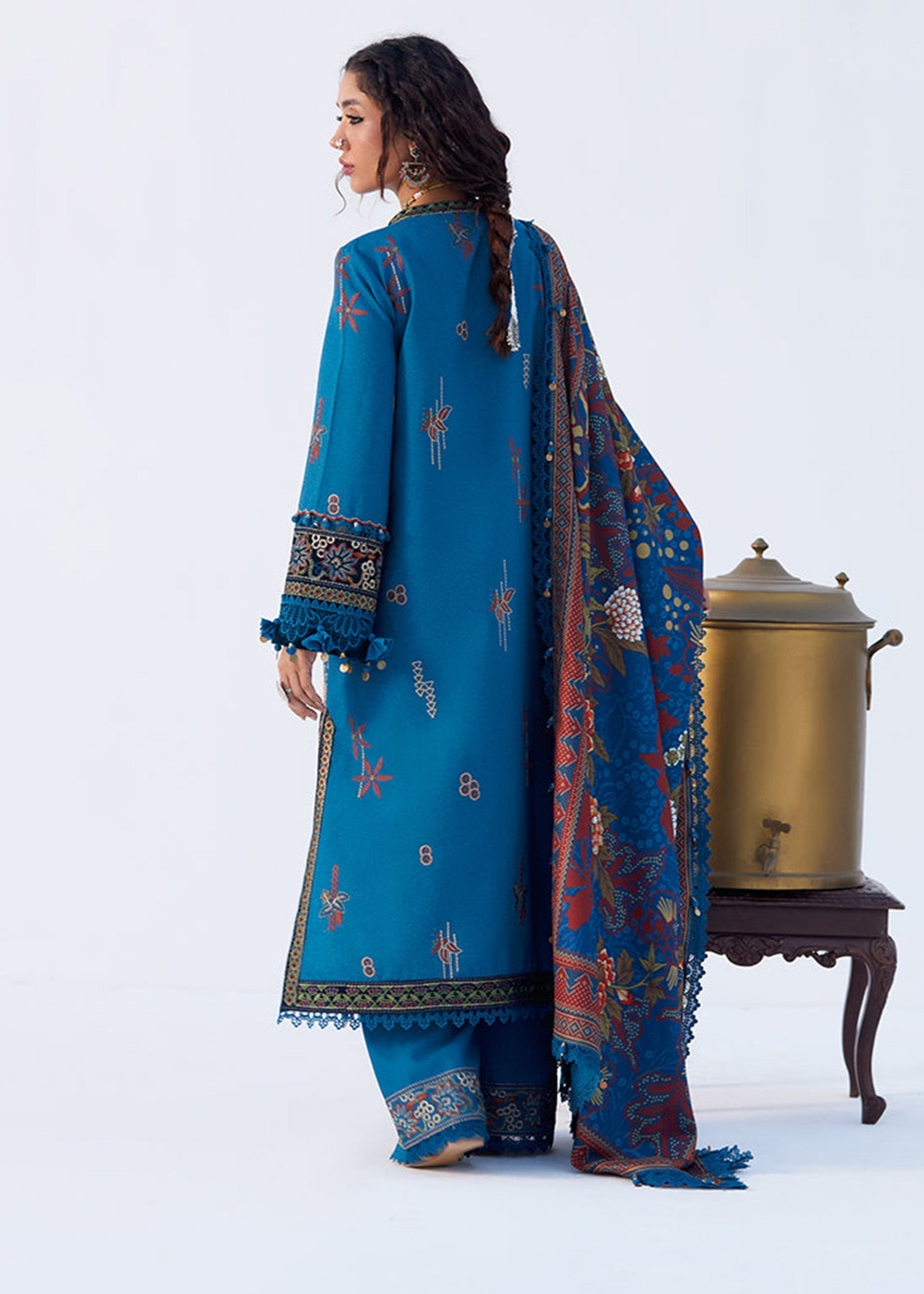karandi Unstitched in Blue