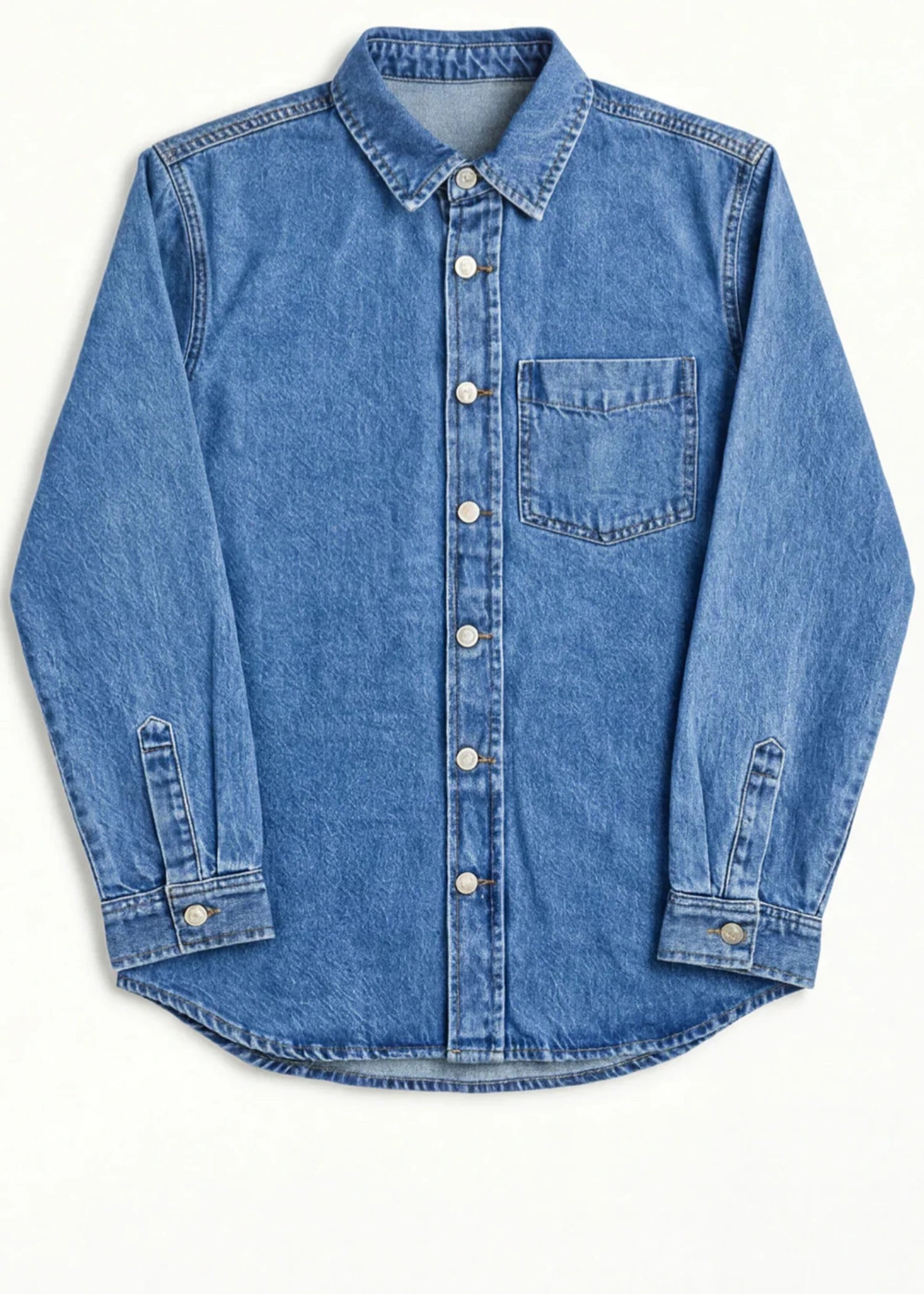 denim Casual Shirt in Blue