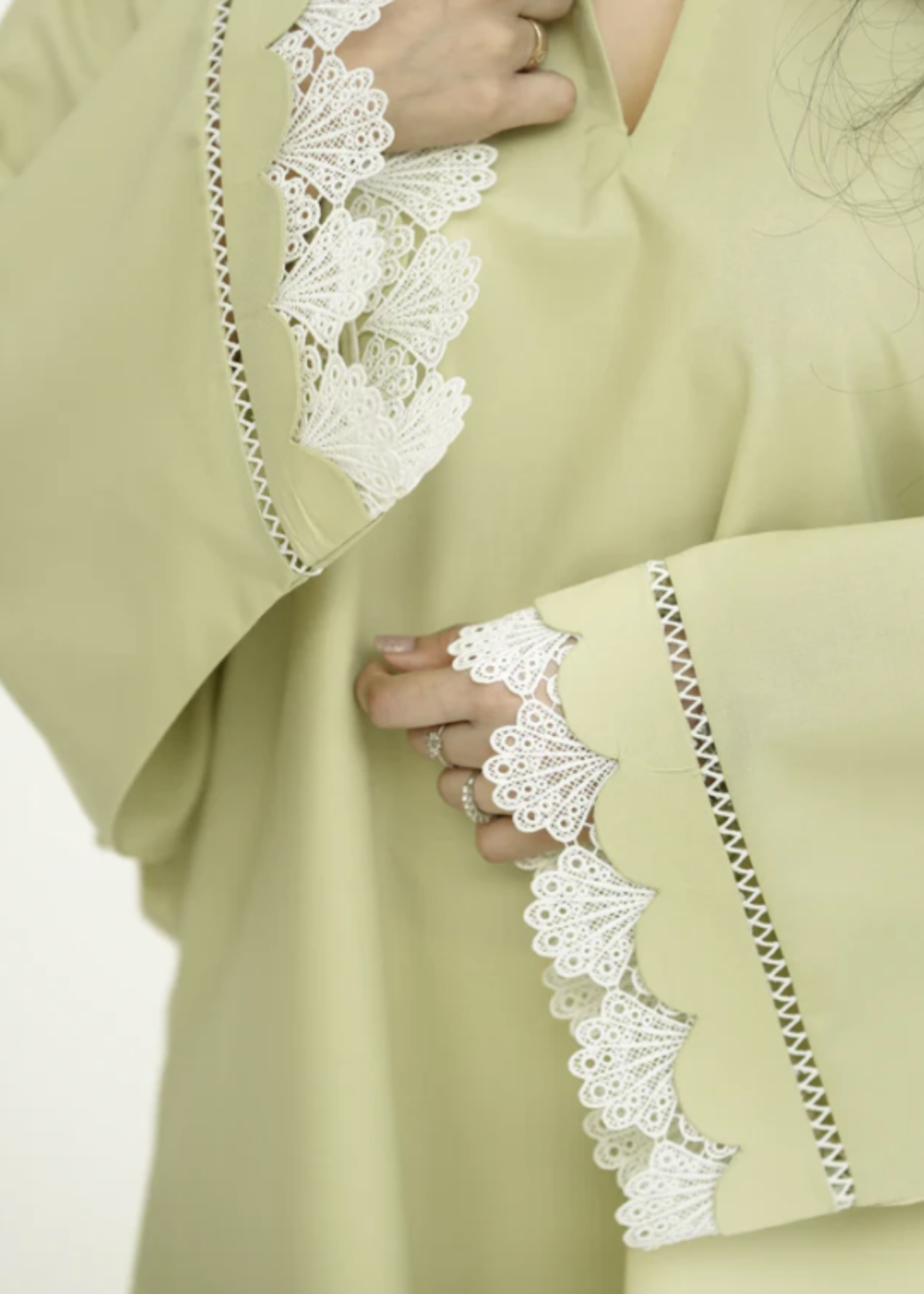 cotton Short Frock in Tea green
