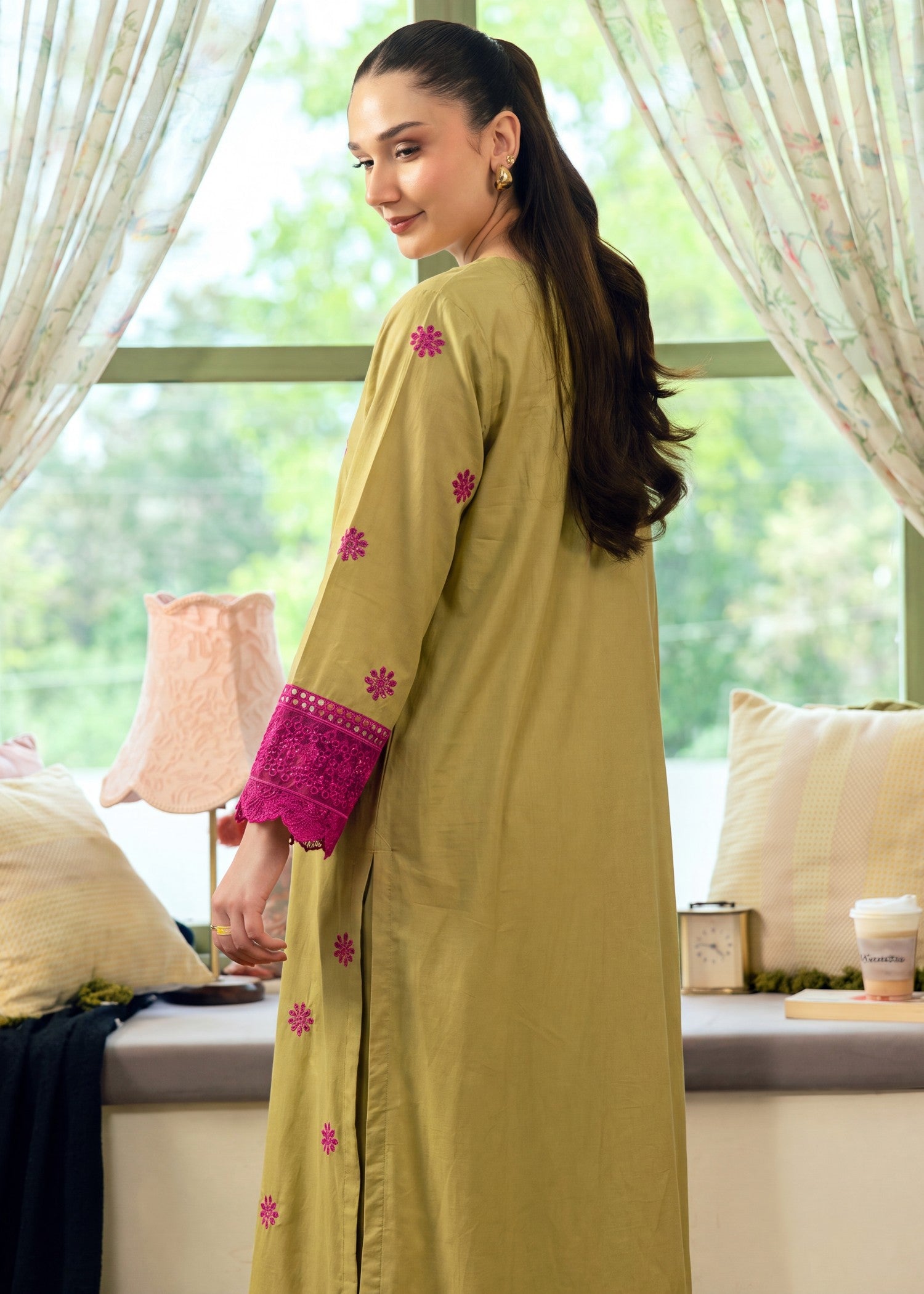 lawn Kurta Set in Flax