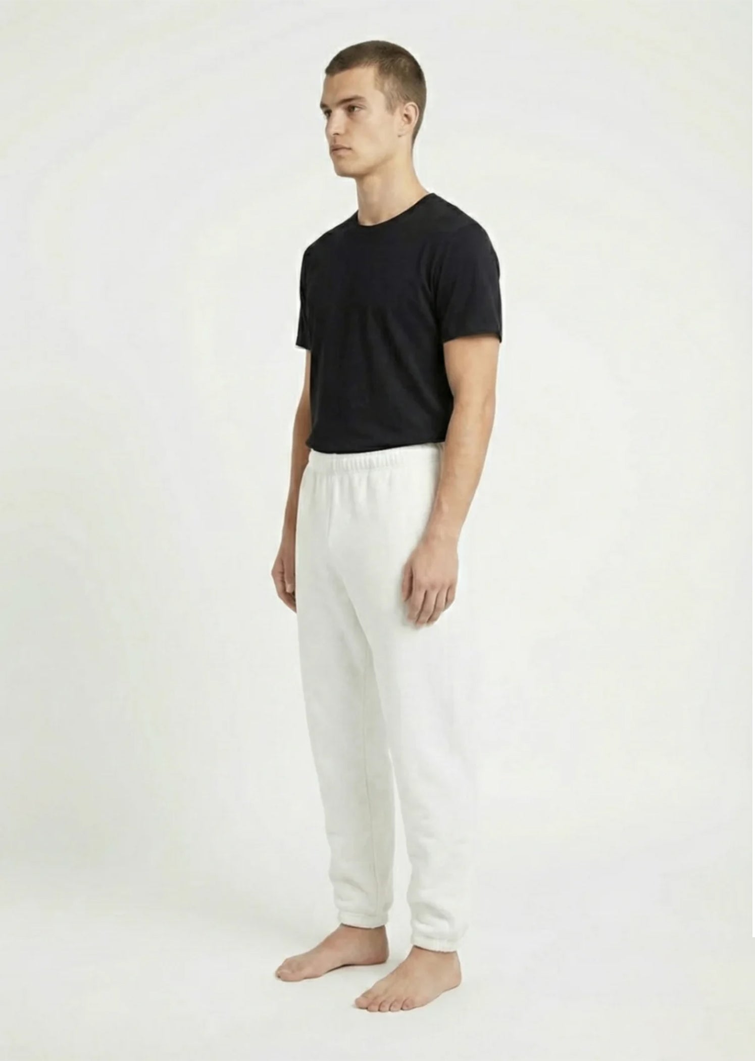 fleece Jogger Pants in White