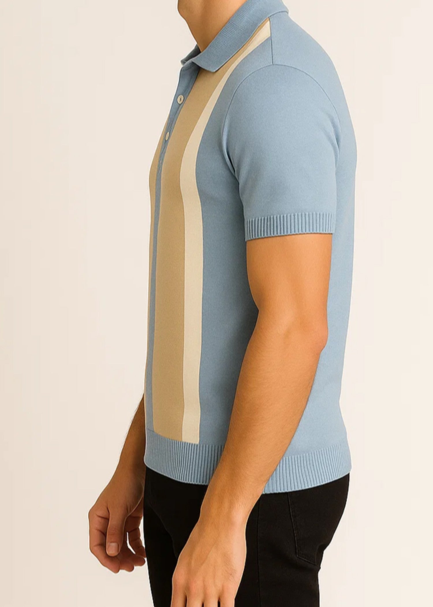 cotton Polo Shirt in Sky