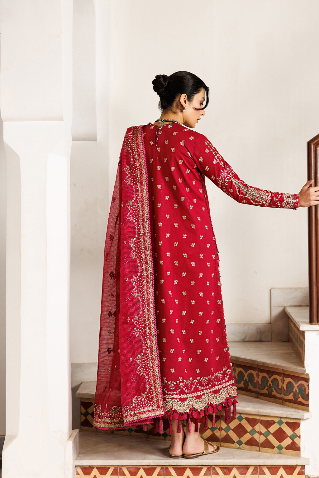 Mirabelle Festive Luxury Lawn – GARDENIA GLOW
