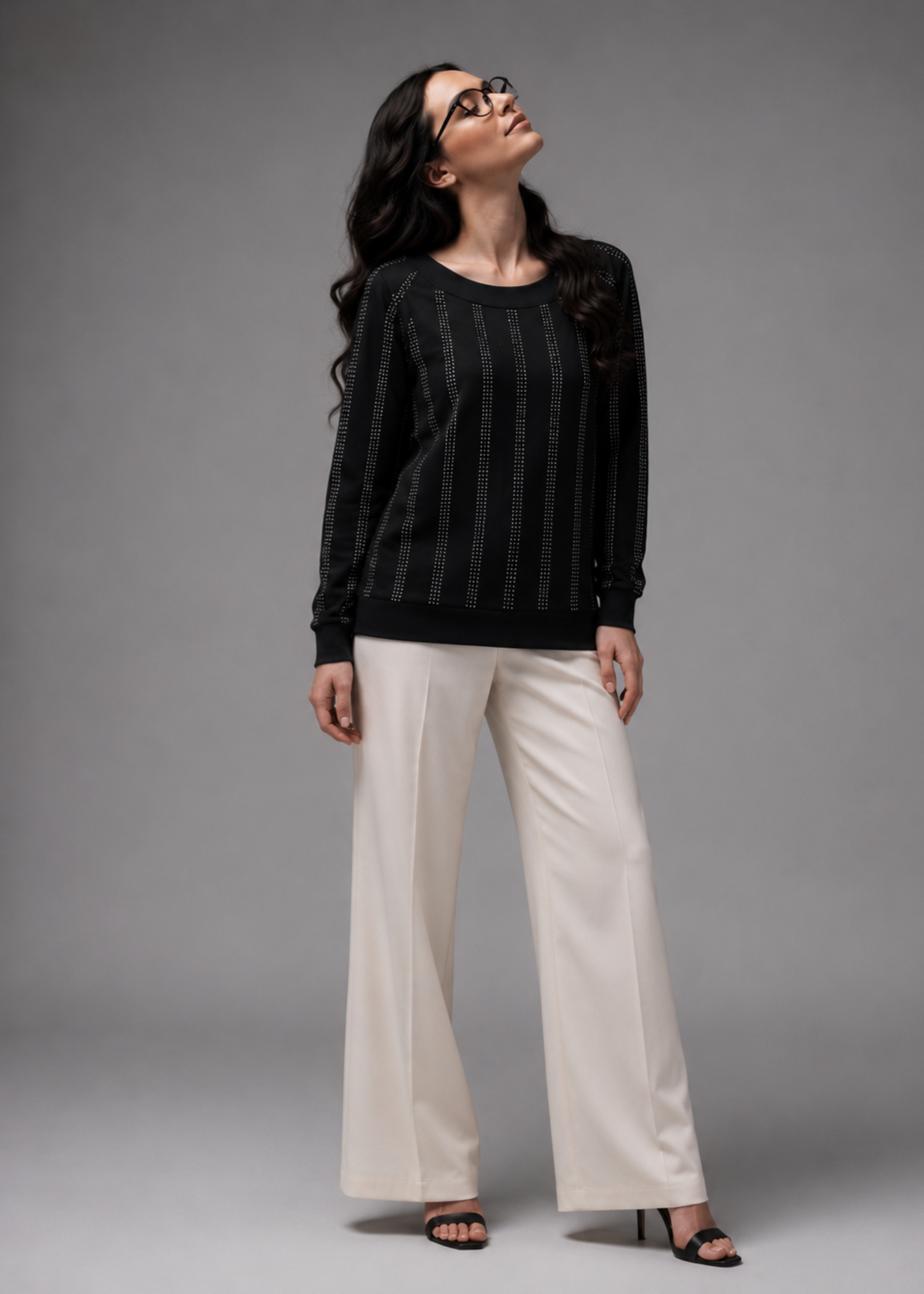 wool Sweatshirt in Black