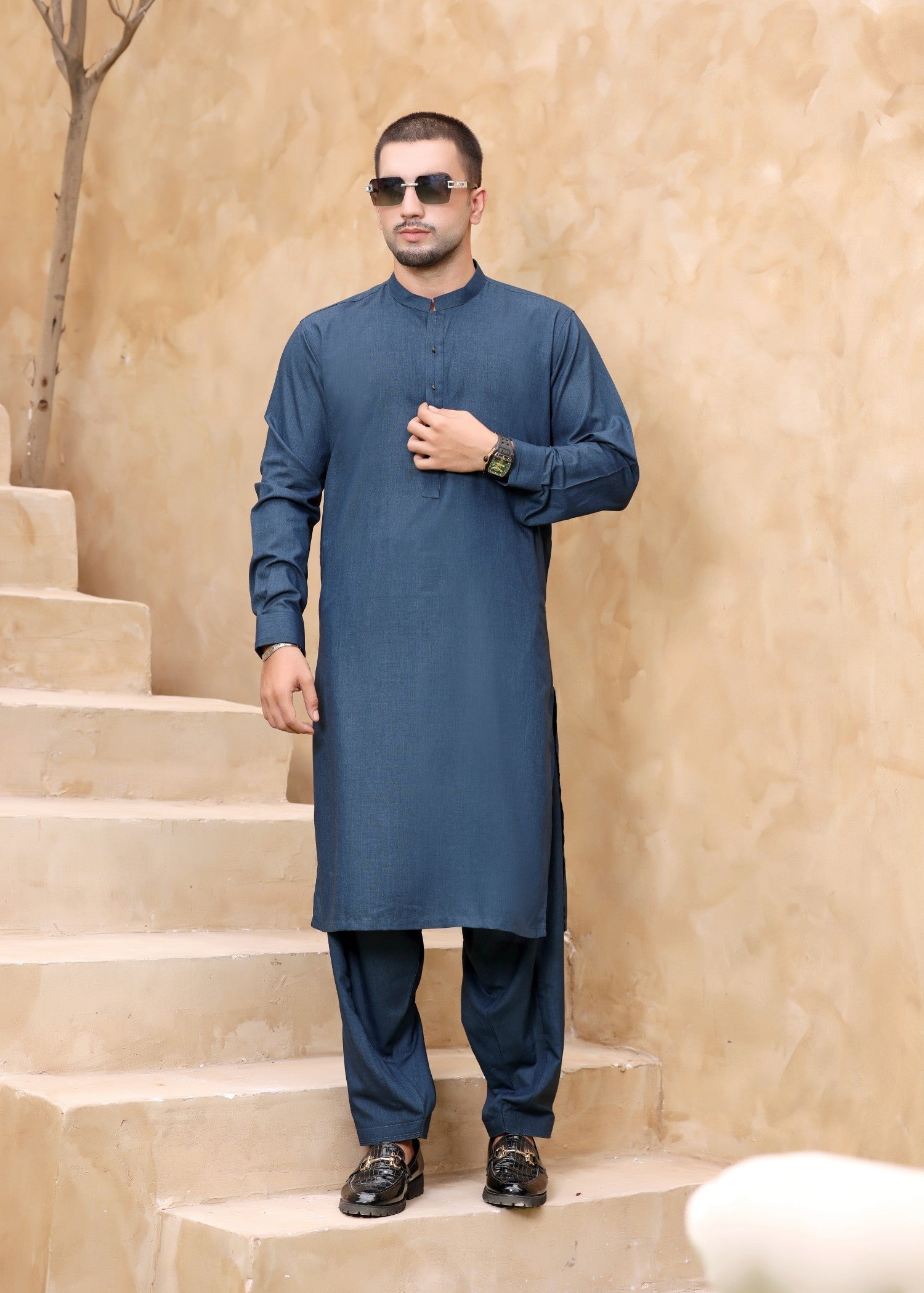 wash & wear Waistcoat in Blue