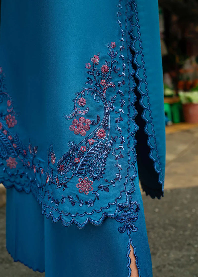 fine khaddar Kurta Set in Azure
