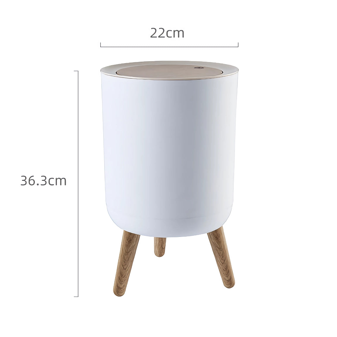 Nordic Style High-Foot Trash Can with Lid