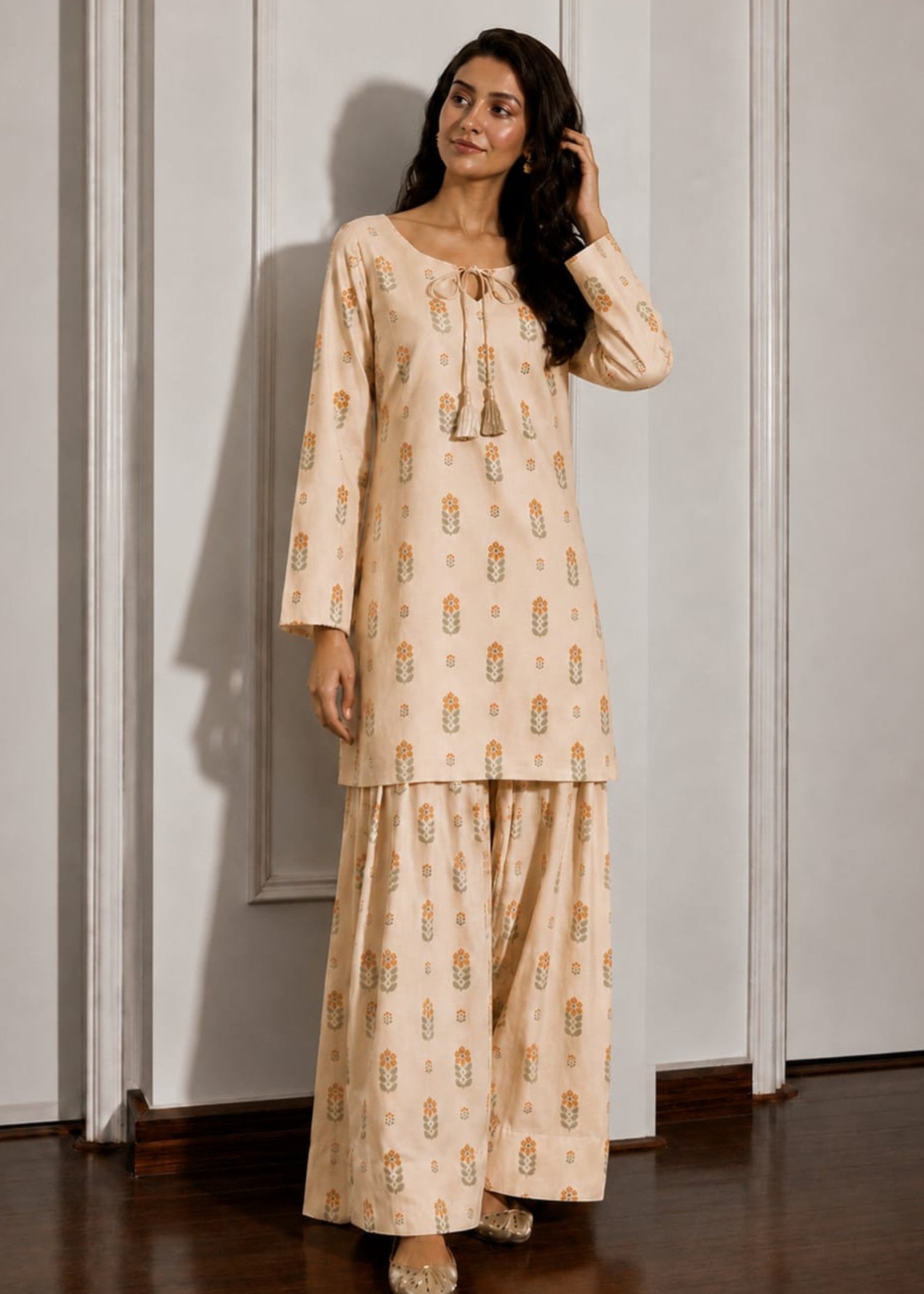 cotton Co Ord Sets in Beige