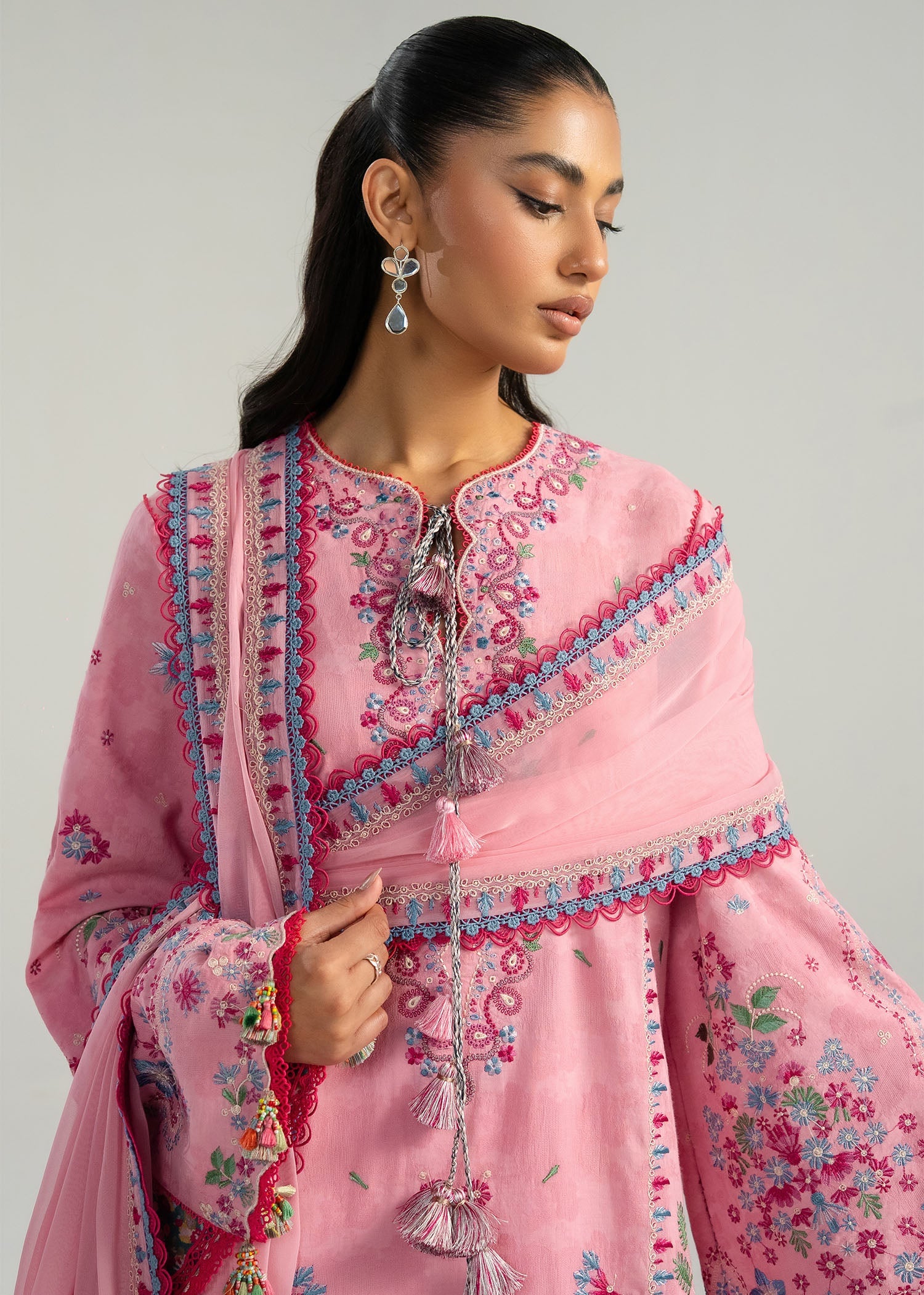 Zan Festive Luxury Lawn – Pembe