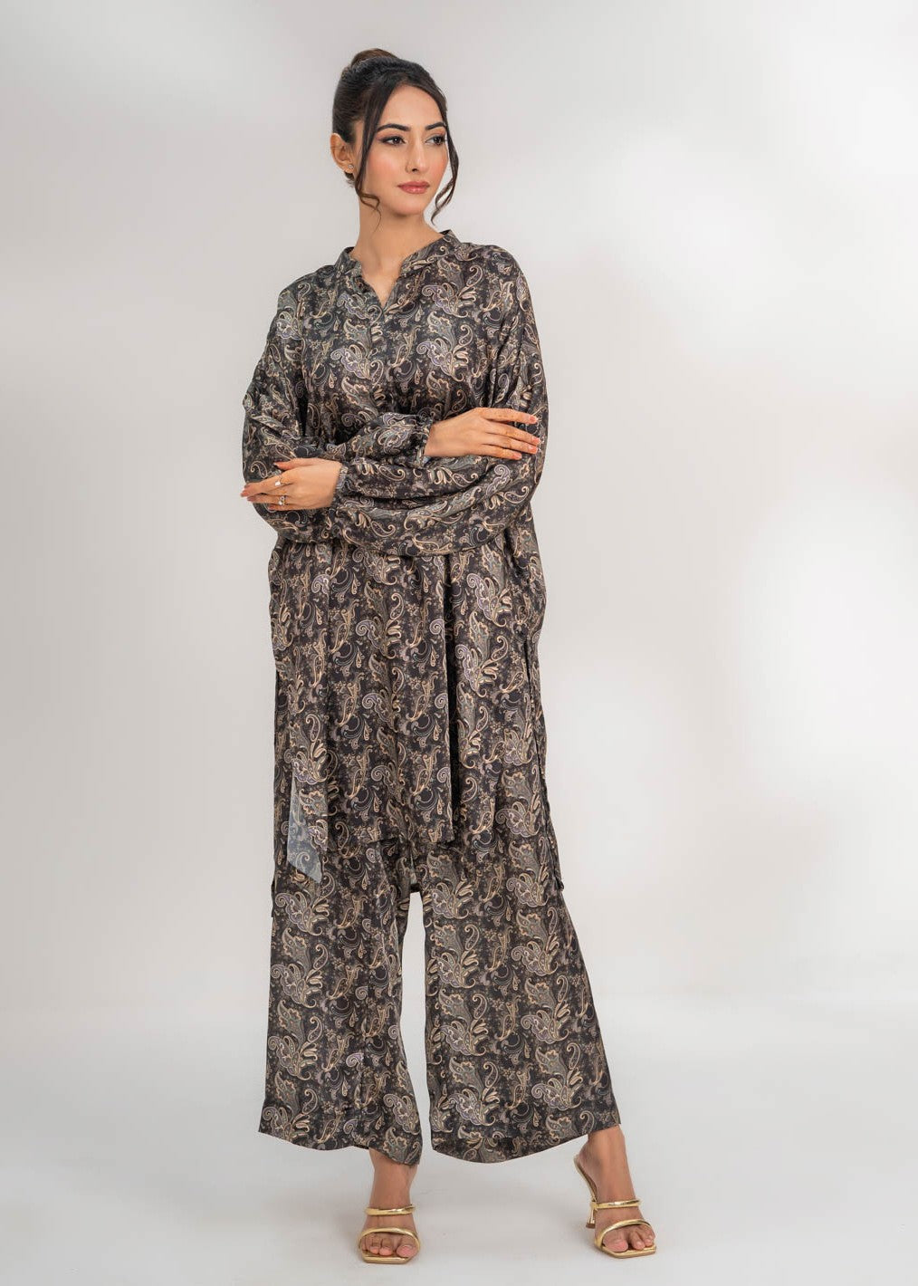 silk Co Ord Sets in Black