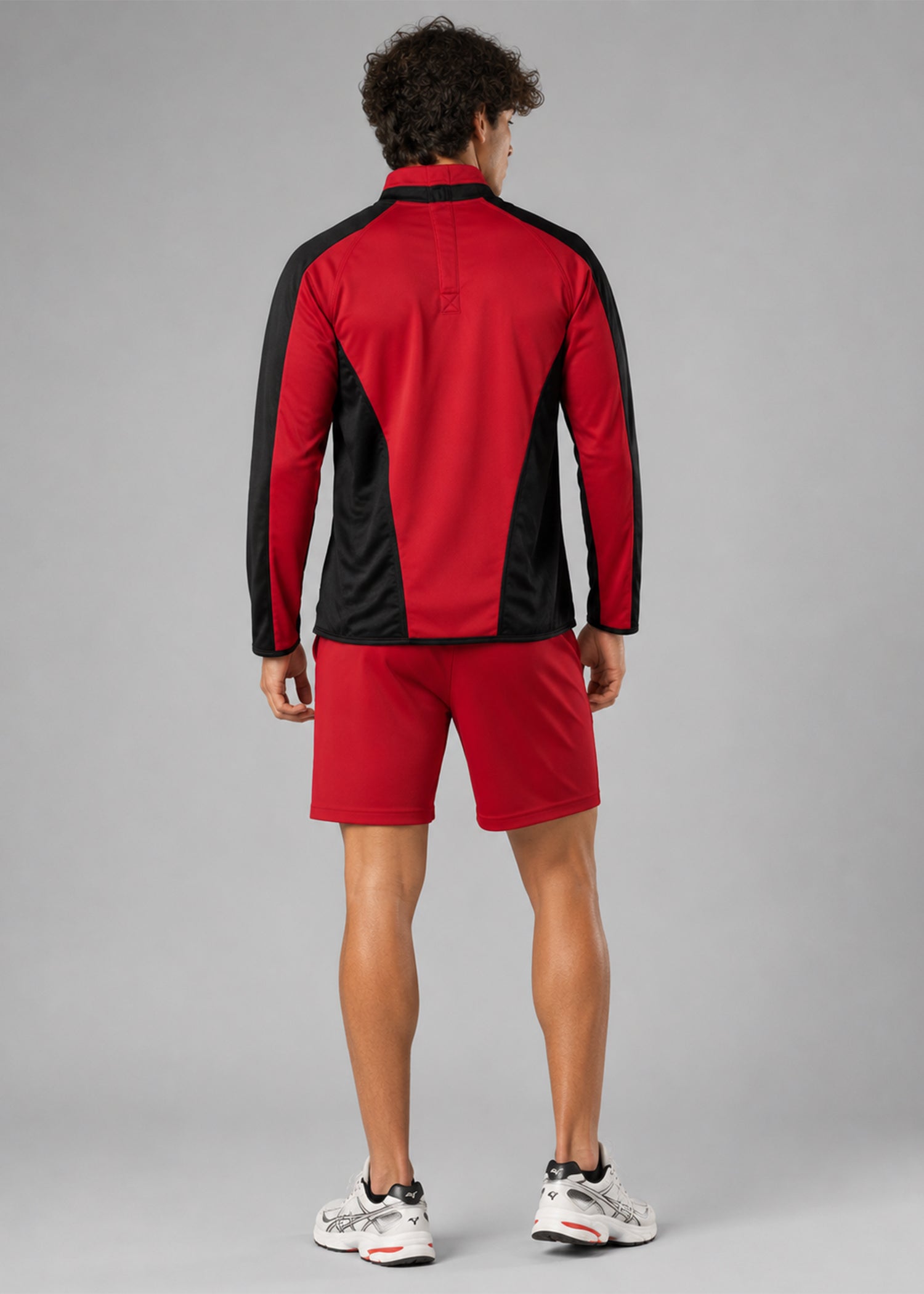 polyester Polo Shirt in Red, black