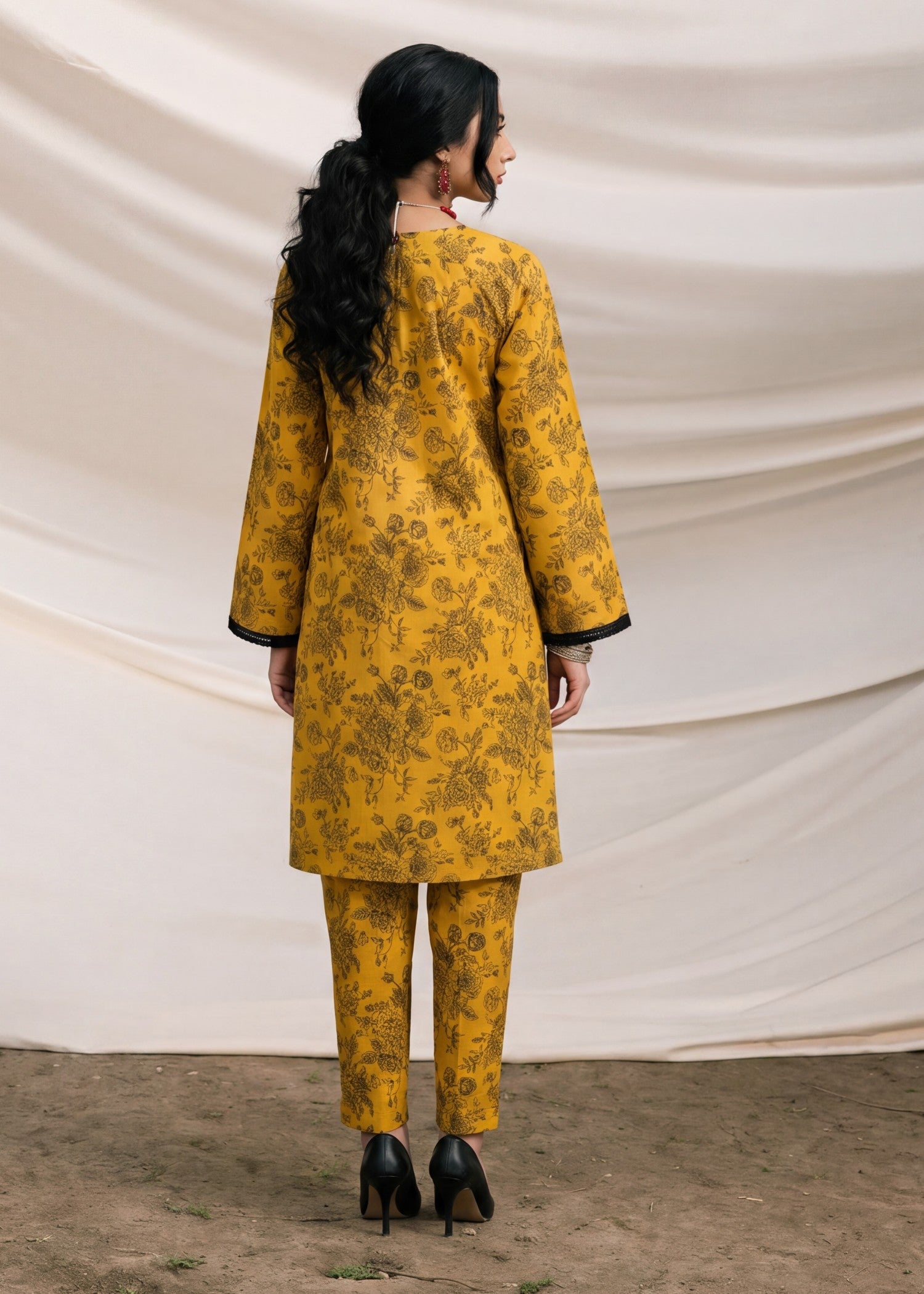 cotton Co Ord Sets in Mustard