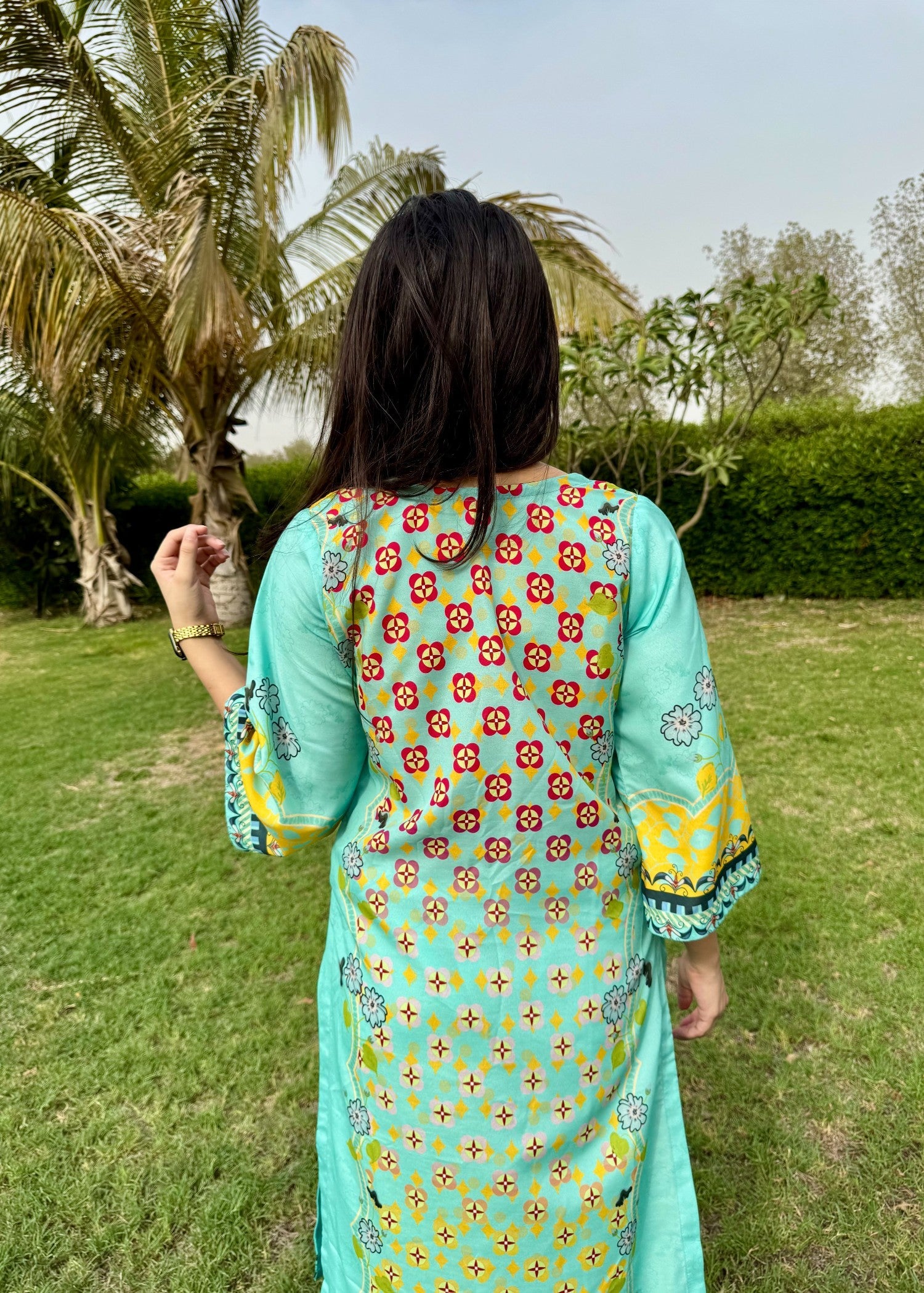 poly lawn Co Ord Sets in Aquamarine