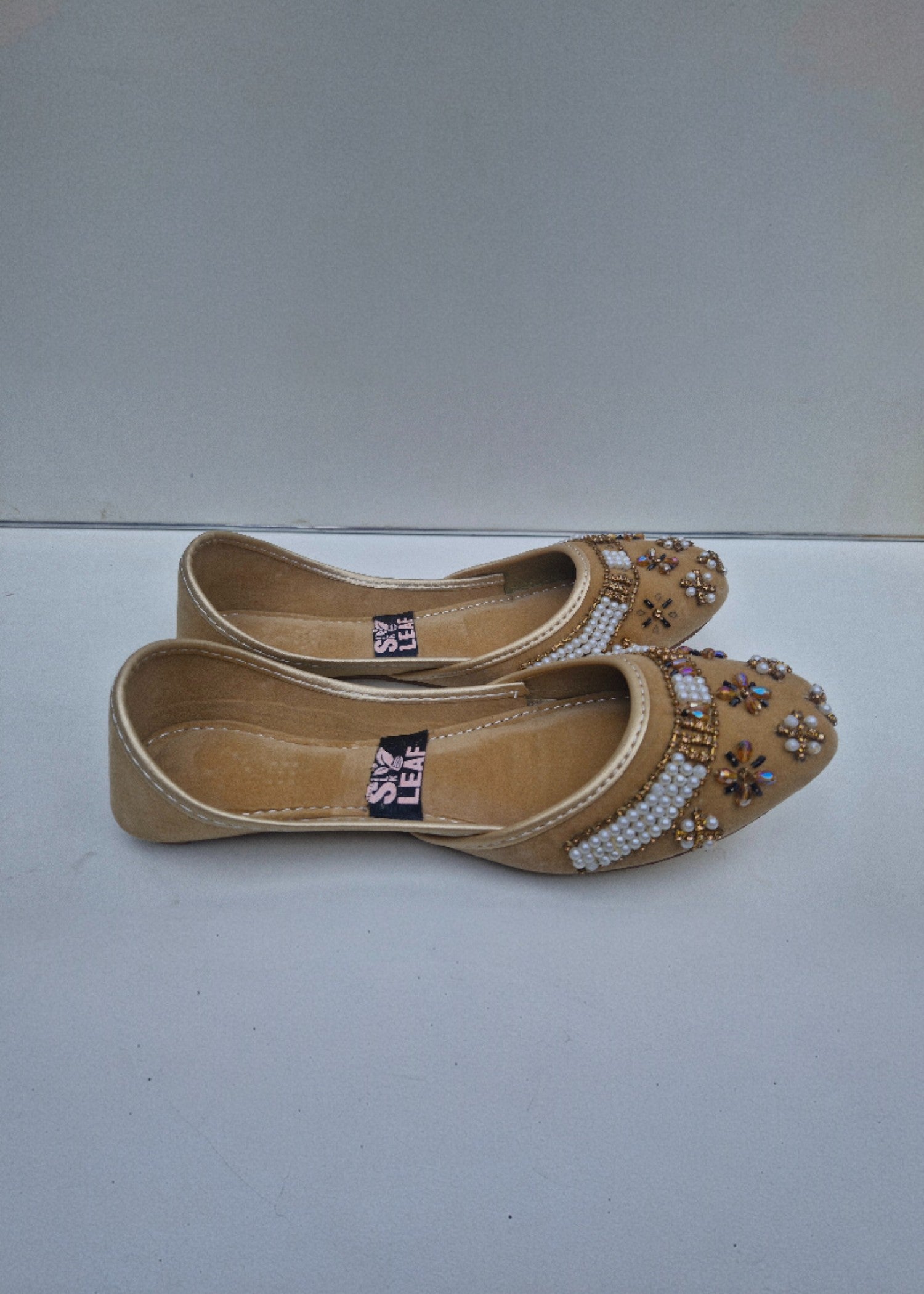 Khussa in Beige by - High Quality Women Khussa HIL5916