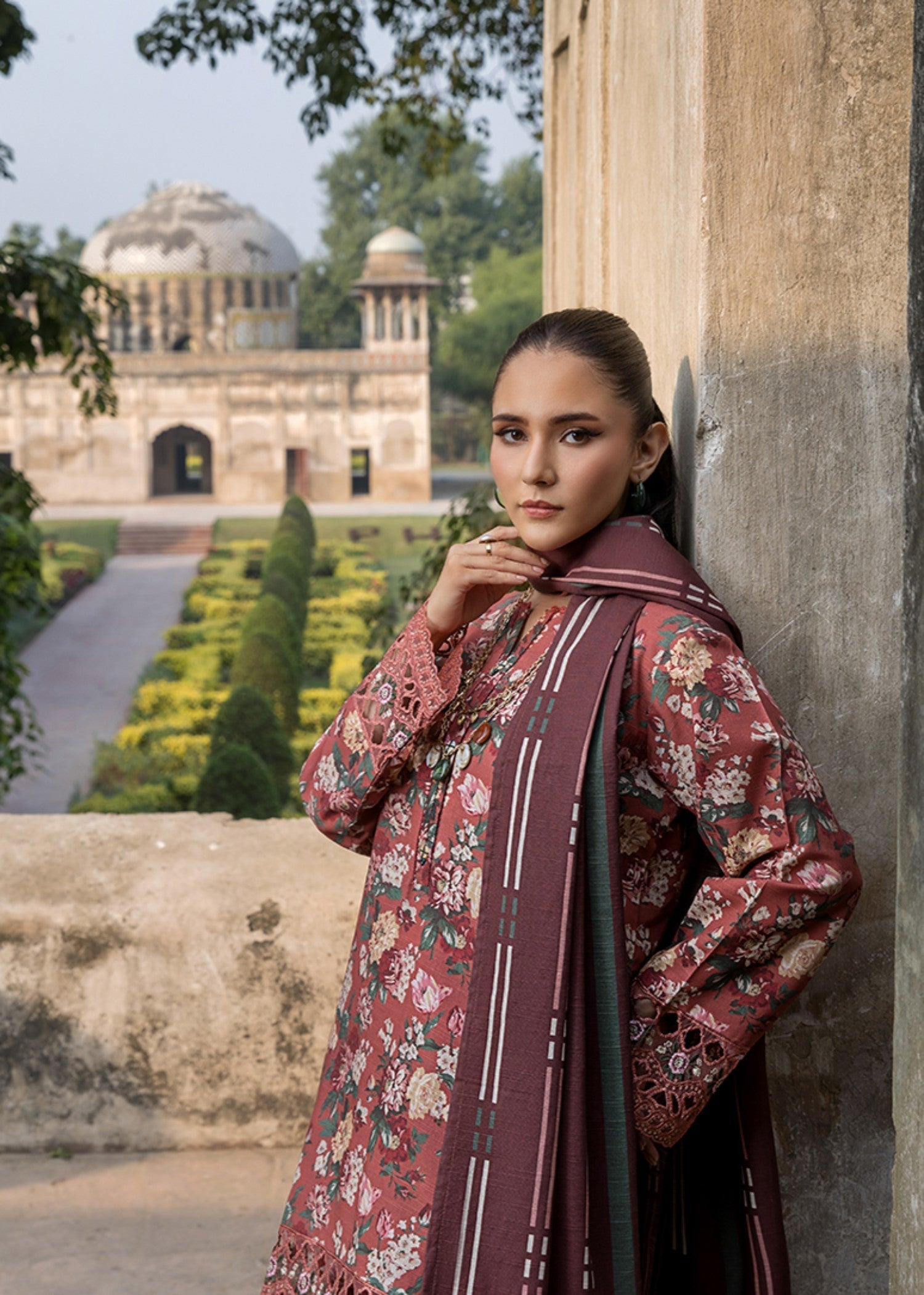 khaddar Kurta Set in Brown