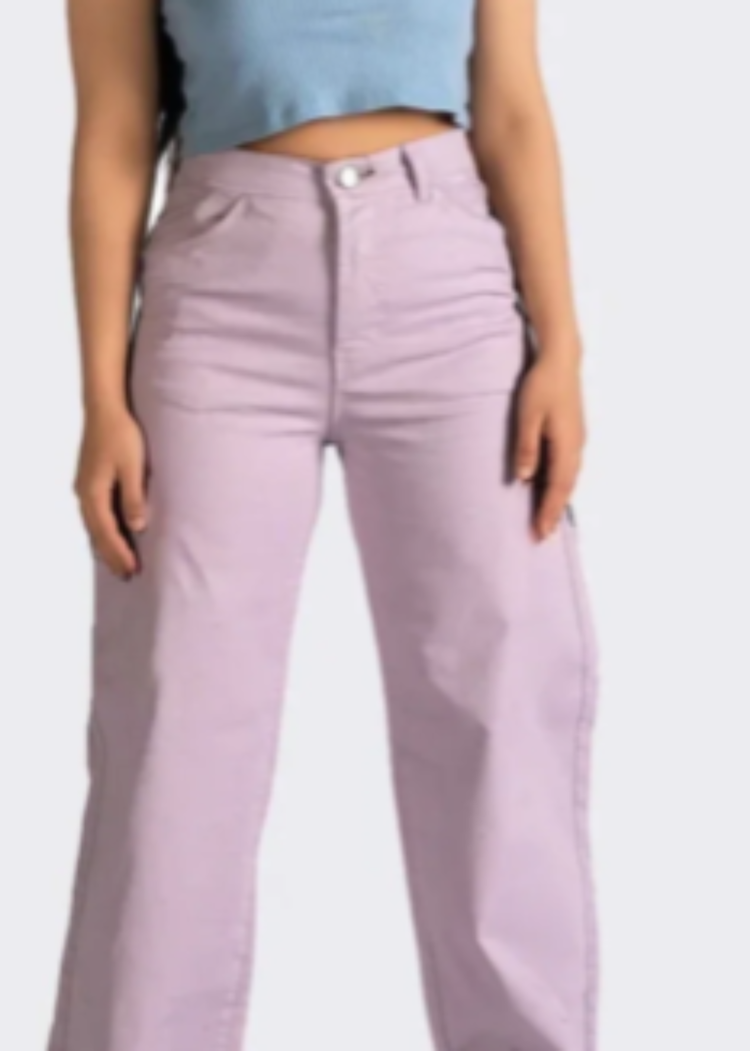 twill cambric Pants in Lilac