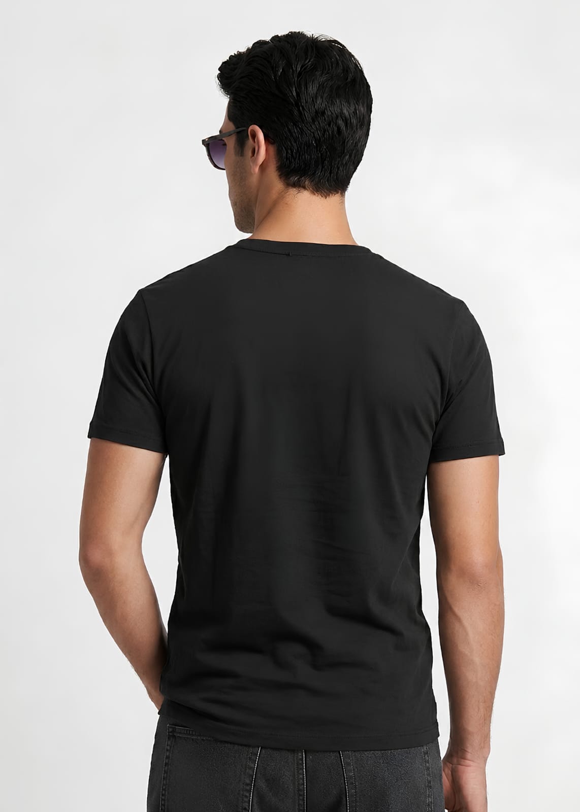 jersey knit T Shirt in Black