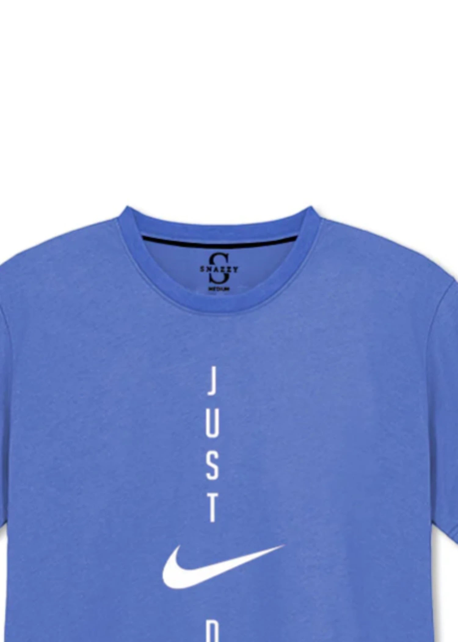 cotton jersey T Shirt in Sapphire blue