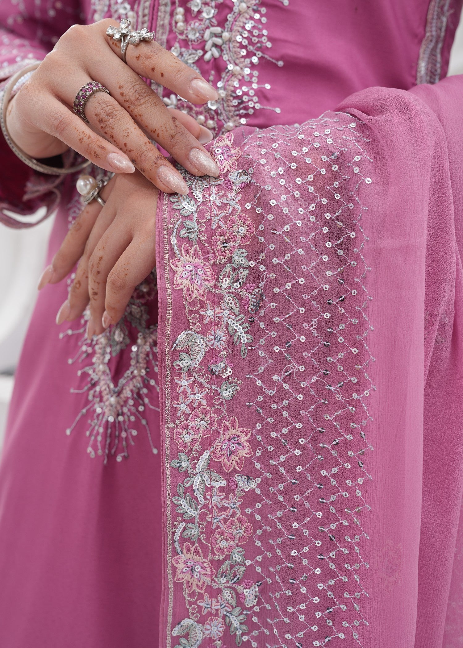 kattan silk Kurta Set in Bubblegum pink