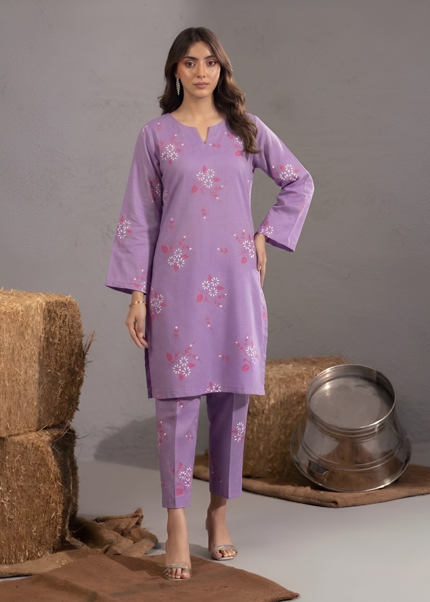 linen Co Ord Sets in Bright lavender